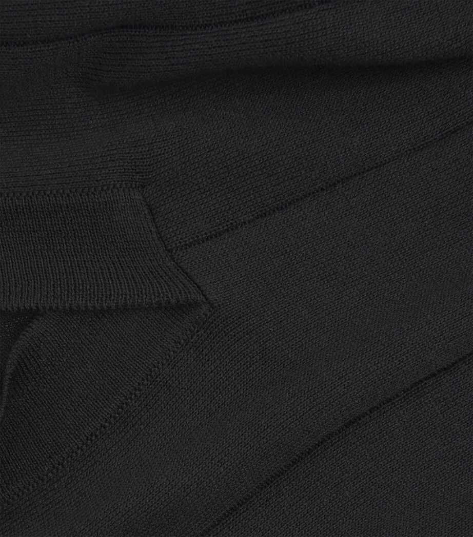 Eton Mens Cotton-Silk Polo Shirt Black Image 5