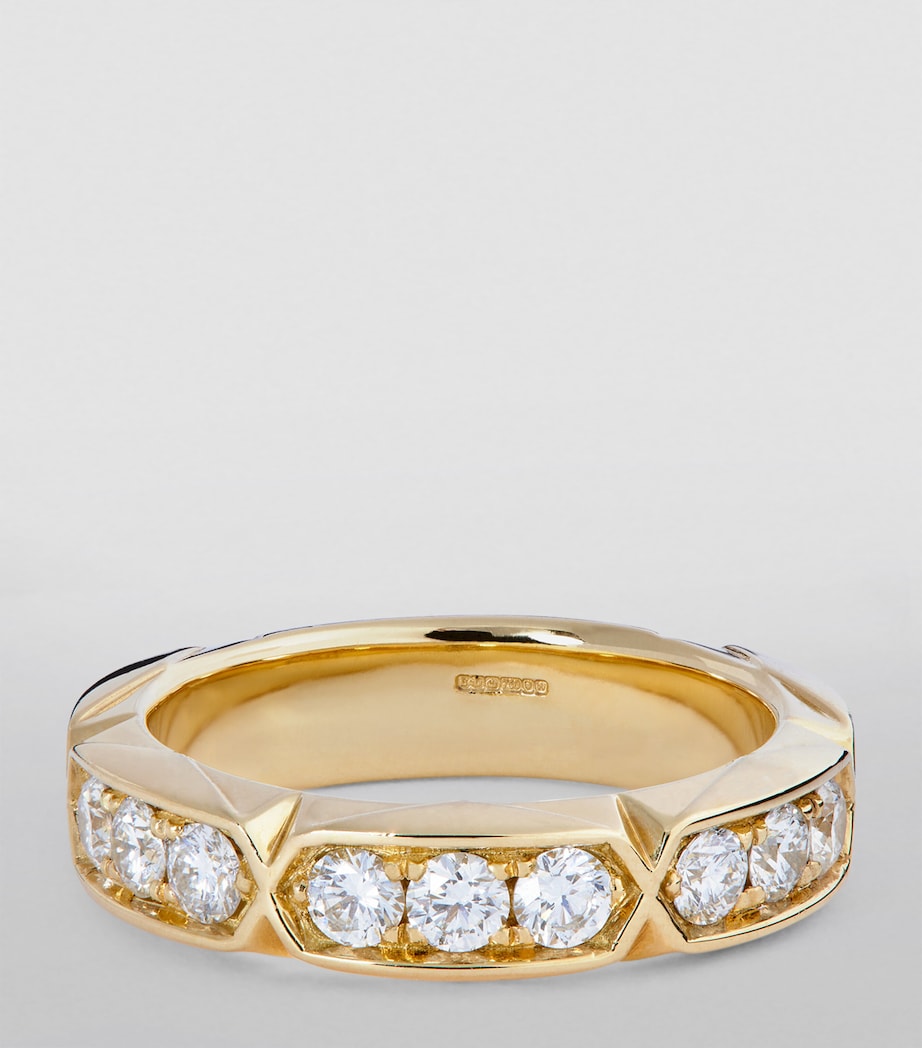 Yellow Gold and Diamond Large Jazz Ring YELLOW GOLD Image 3