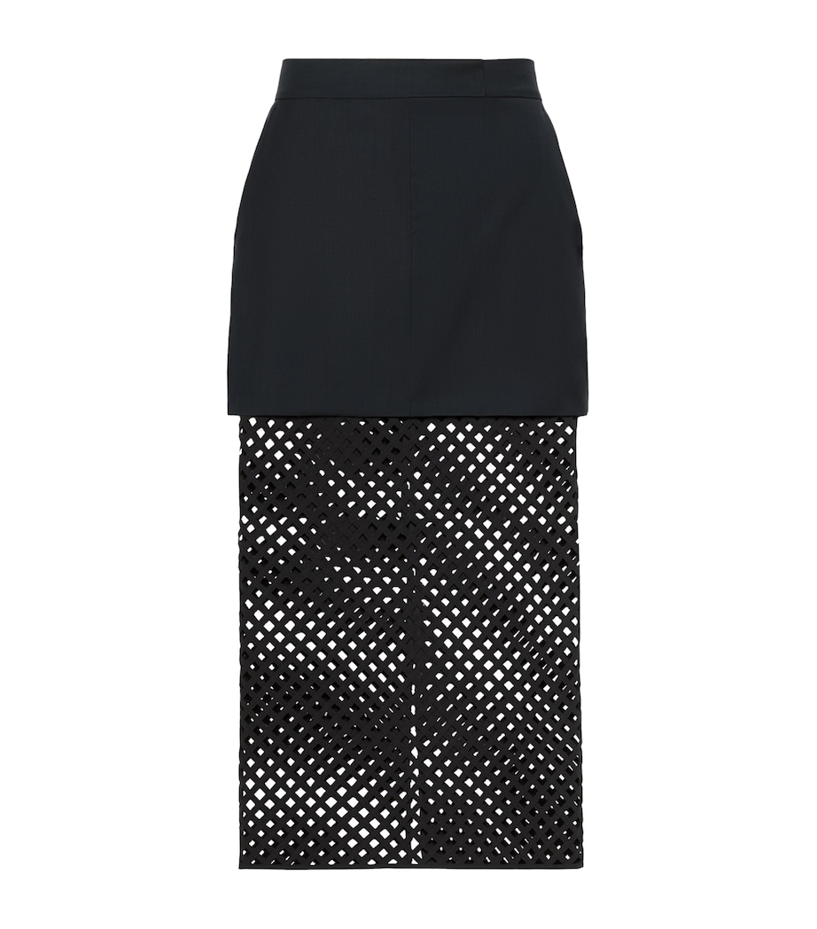Max Mara Womens Woven Midi Skirt Ultramarine Image 1