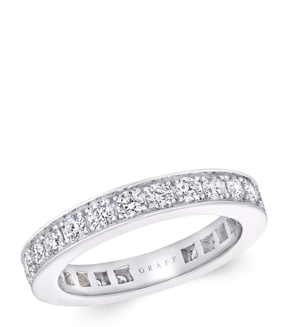 White Gold and Diamond Classic Graff Wedding Ring WHITE GOLD Image 1