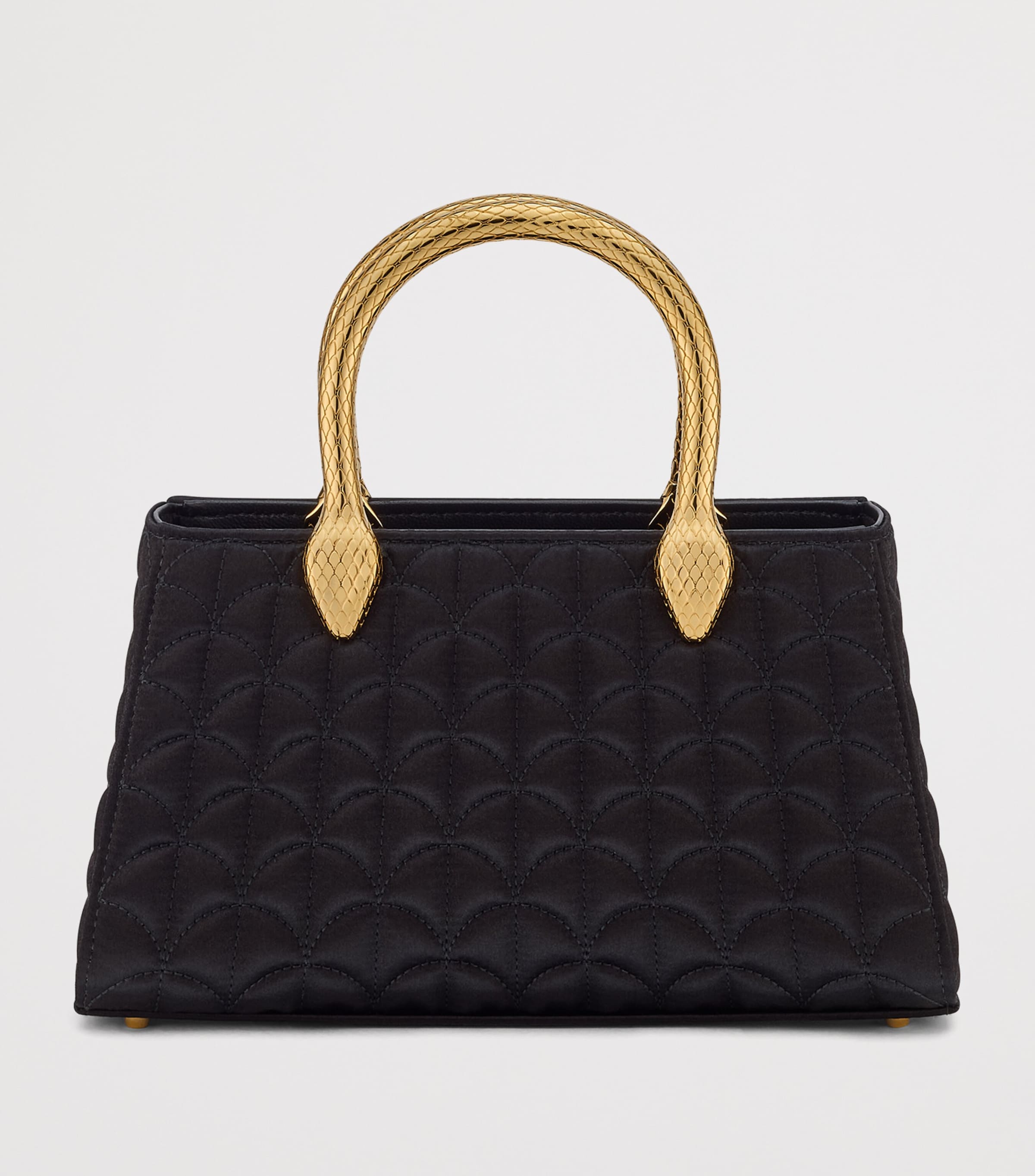 Satin Serpentine Duo Top-Handle Bag BLACK Image 2