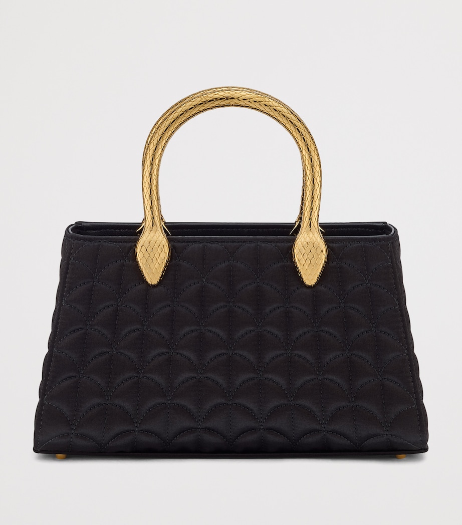 Satin Serpentine Duo Top-Handle Bag BLACK Image 2
