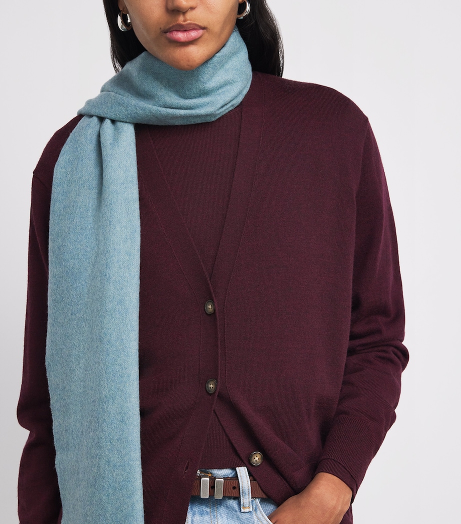 Merino Wool V-Neck Cardigan AGED WINE HEATHER Image 6