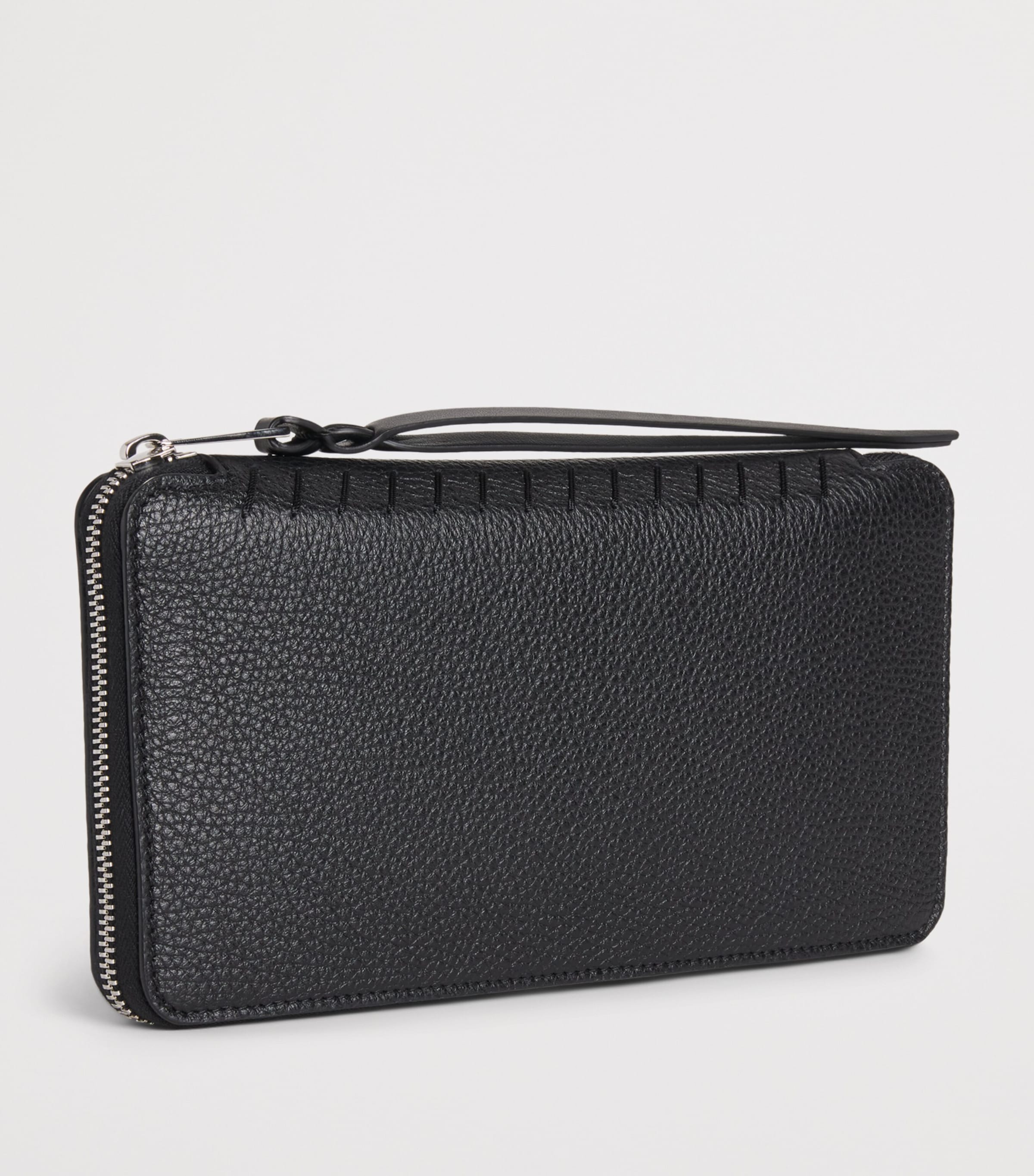 Alan Scott Deer Skin Document Wallet Black/black Image 3
