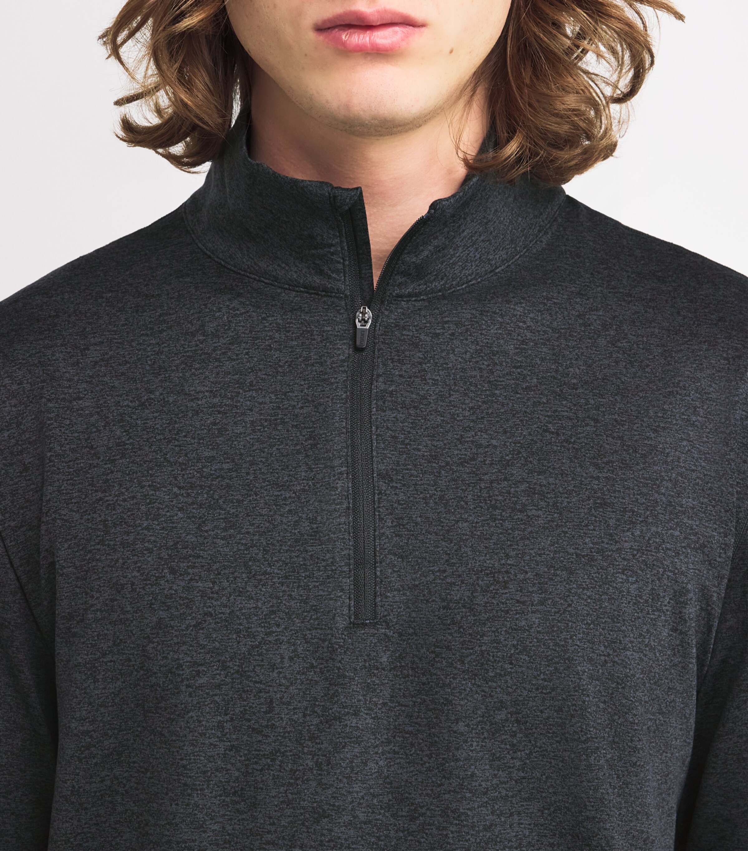 DreamKnit Ponto Quarter-Zip Sweatshirt CHARCOAL HEATHER Image 6