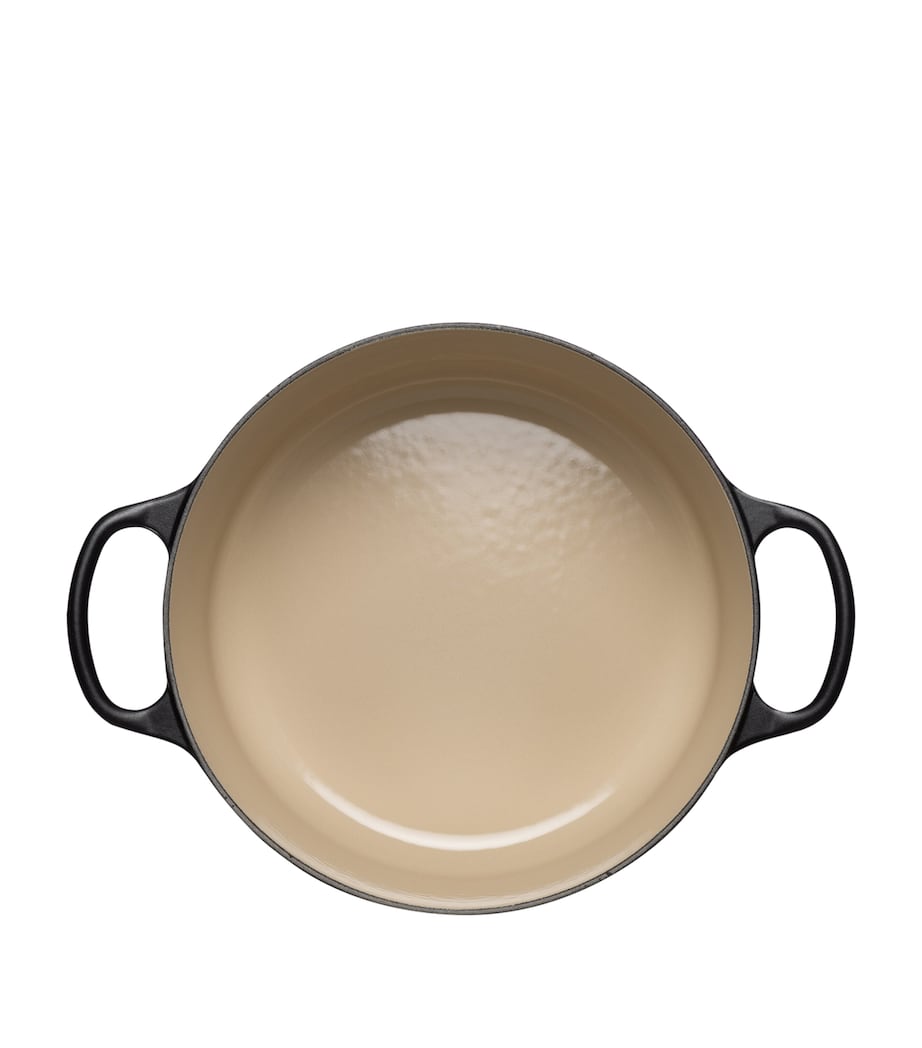 Cast Iron Round Casserole Dish (20cm) BLACK Image 3