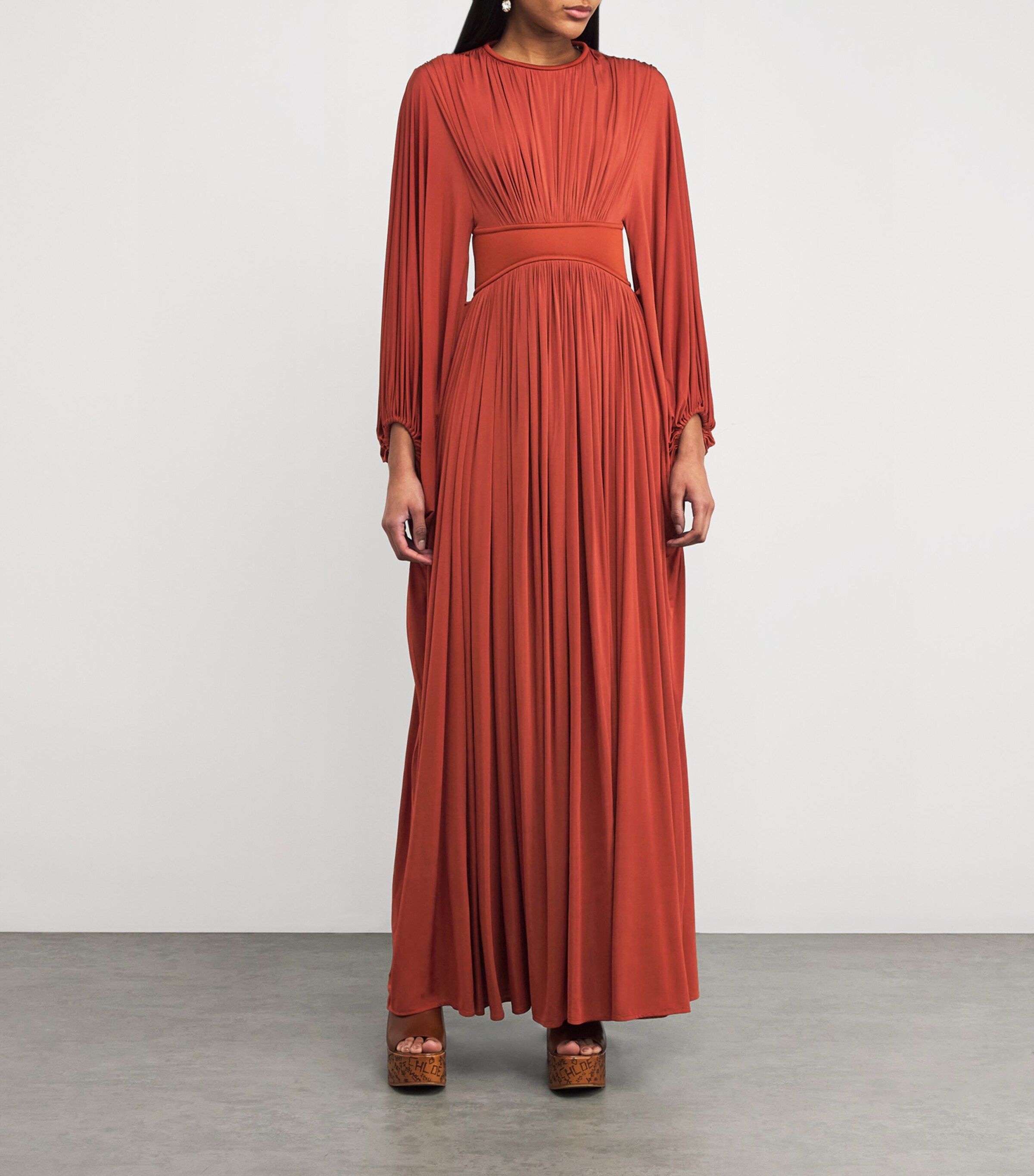 Zimmermann Womens Batwing Illuminated Maxi Dress Rust Image 2