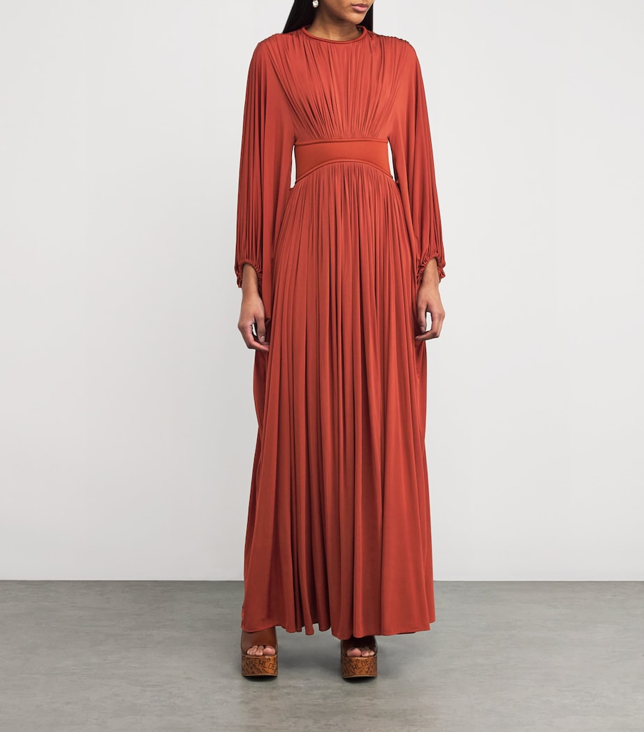 Zimmermann Womens Batwing Illuminated Maxi Dress Rust Image 2