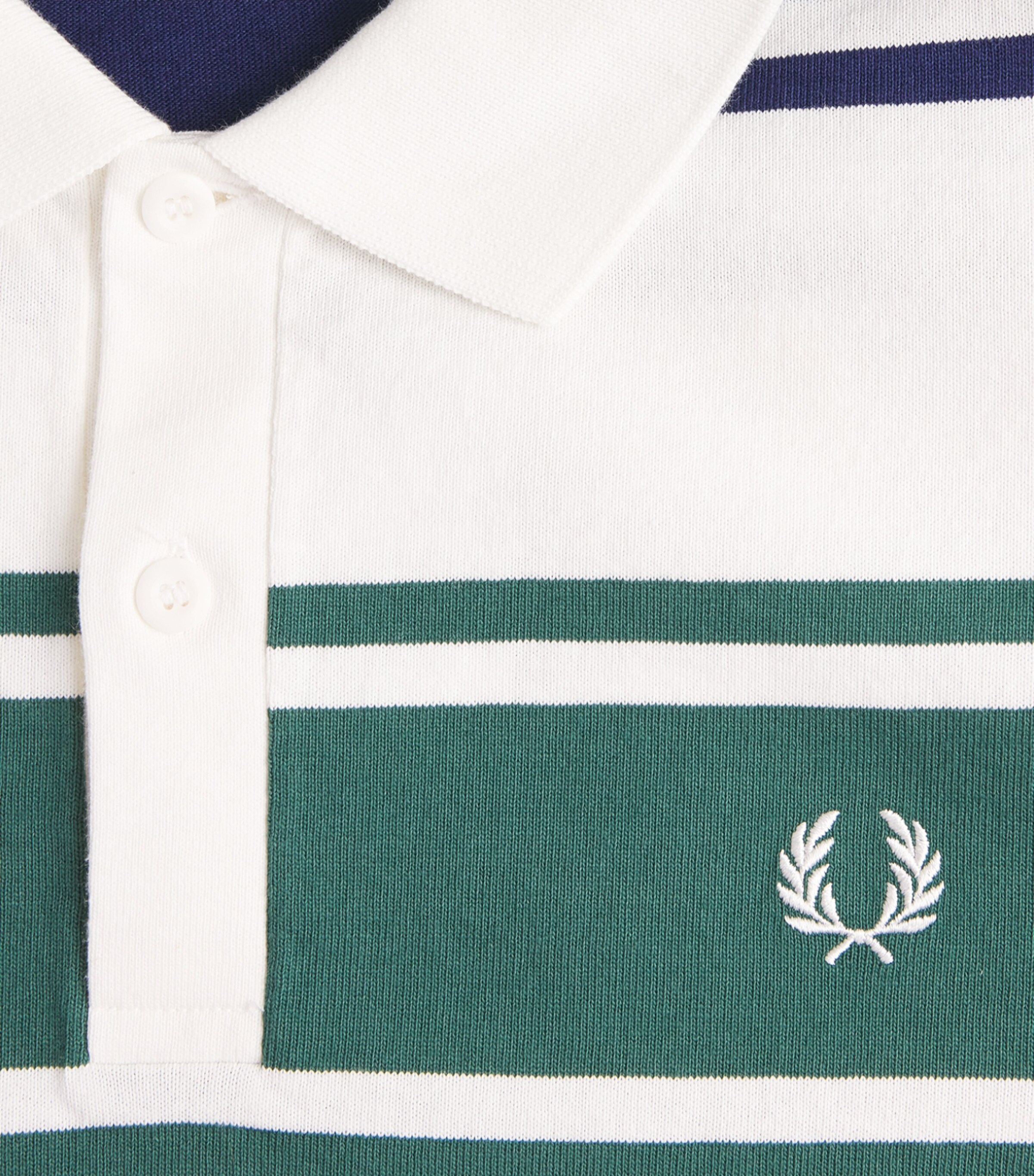 Fred Perry Mens Cotton Stripe Polo Shirt Snow White Image 6