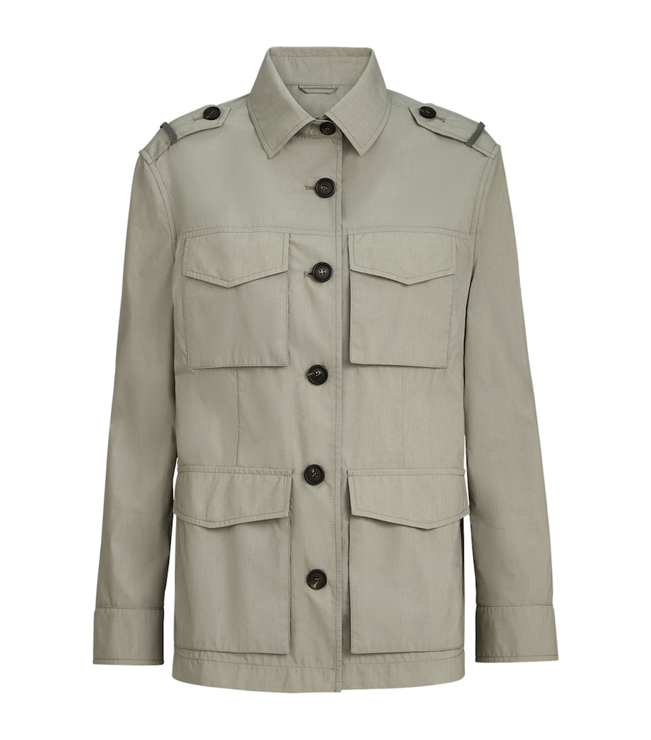 Brunello Cucinelli Womens Techno Cotton Poplin Jacket Image 1