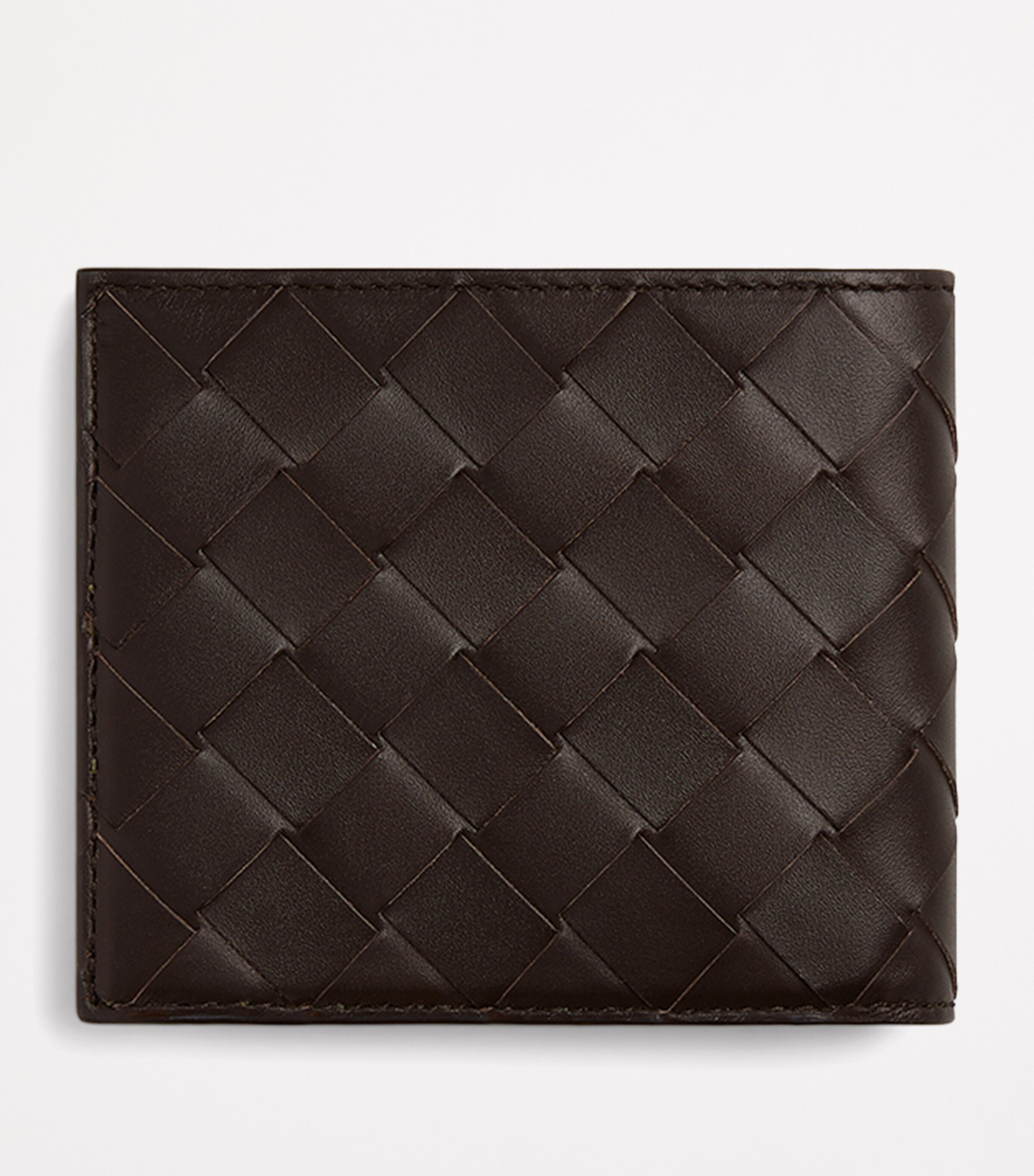 Bottega Veneta Leather Intrecciato Bifold Coin Wallet Image 3