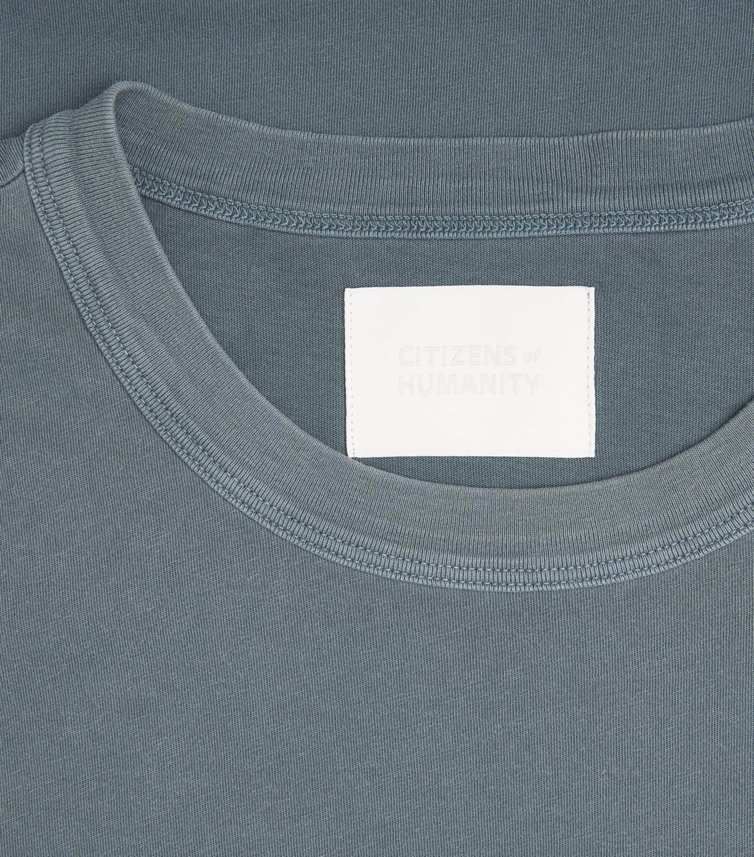 Citizens of Humanity Mens Organic Cotton Everyday T-Shirt Grey Teal Image 6
