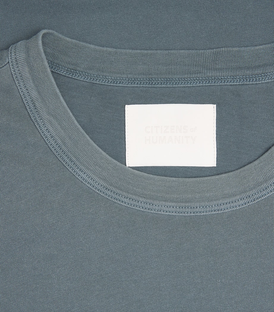 Citizens of Humanity Mens Organic Cotton Everyday T-Shirt Grey Teal Image 6