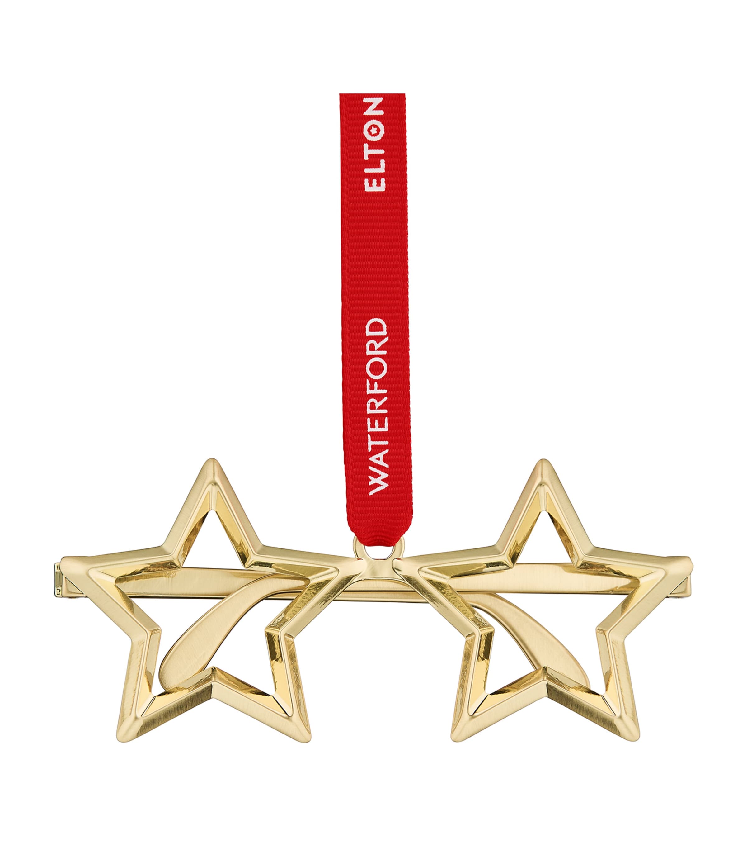 Elton John Star Glasses Ornament GOLD Image 1