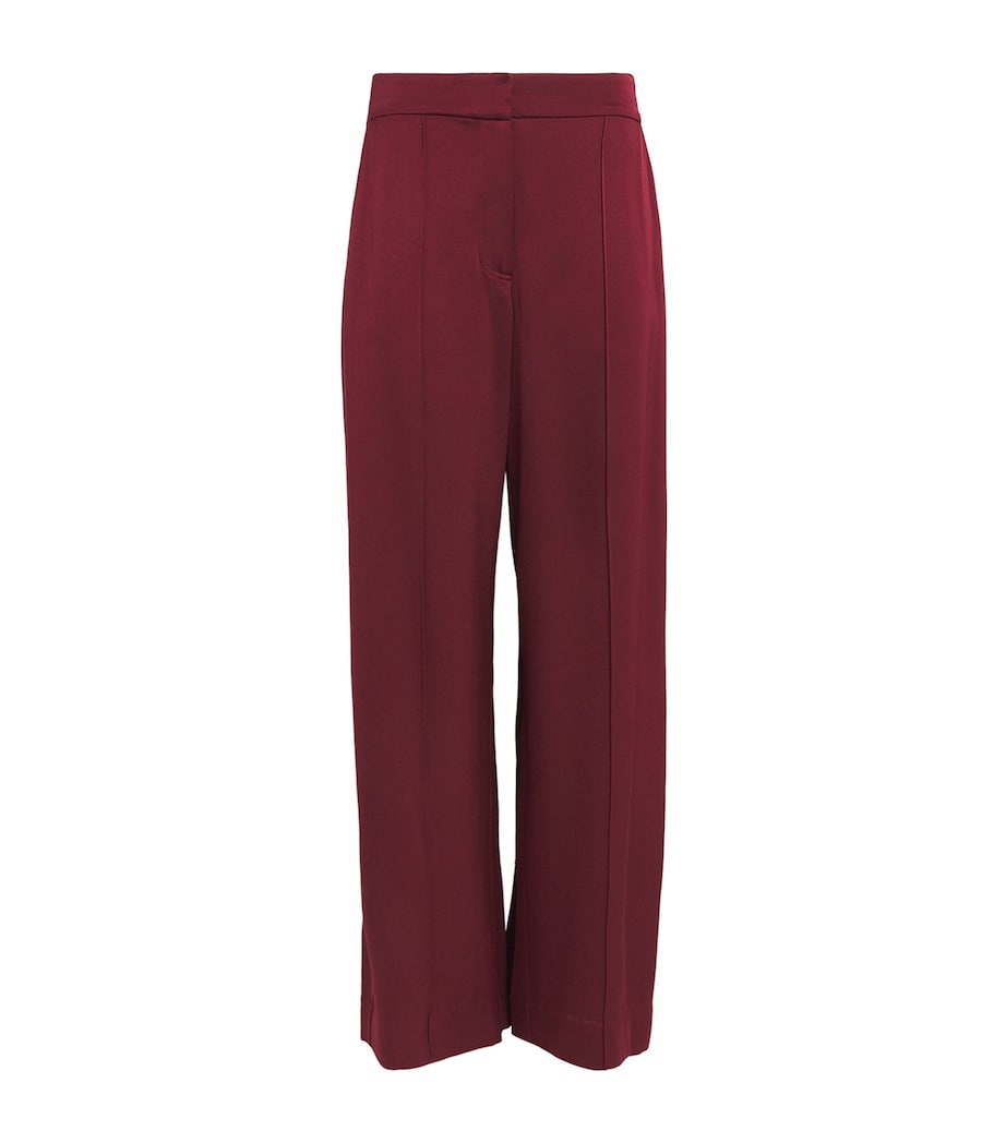 Satin Wide-Leg Kyra Trousers OXBLOOD Image 1