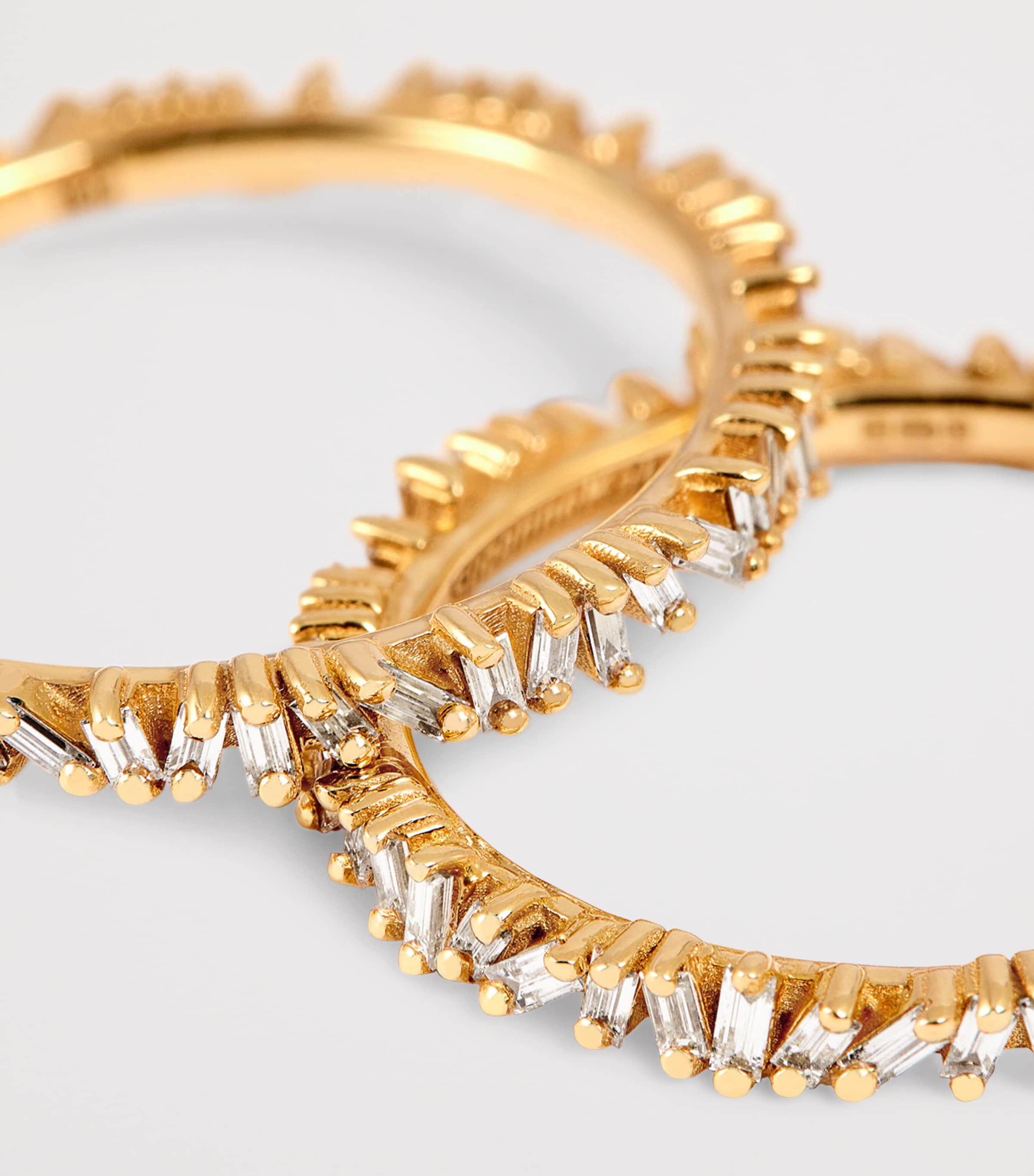 Yellow Gold and Diamond Tech Ring Jackets  (Size 8.5) 18K YG/WD Image 5