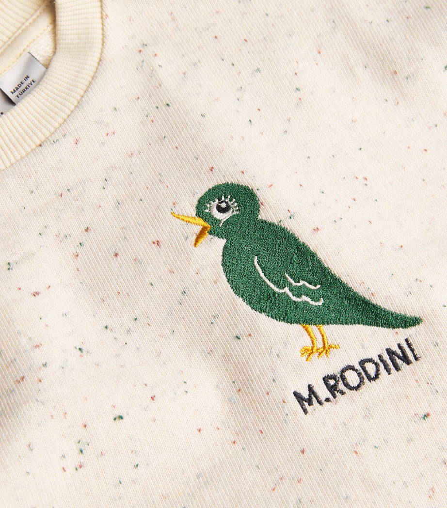 Speckled Cotton Embroidered Sweater (3-11 Years) OFFWHITE Image 3