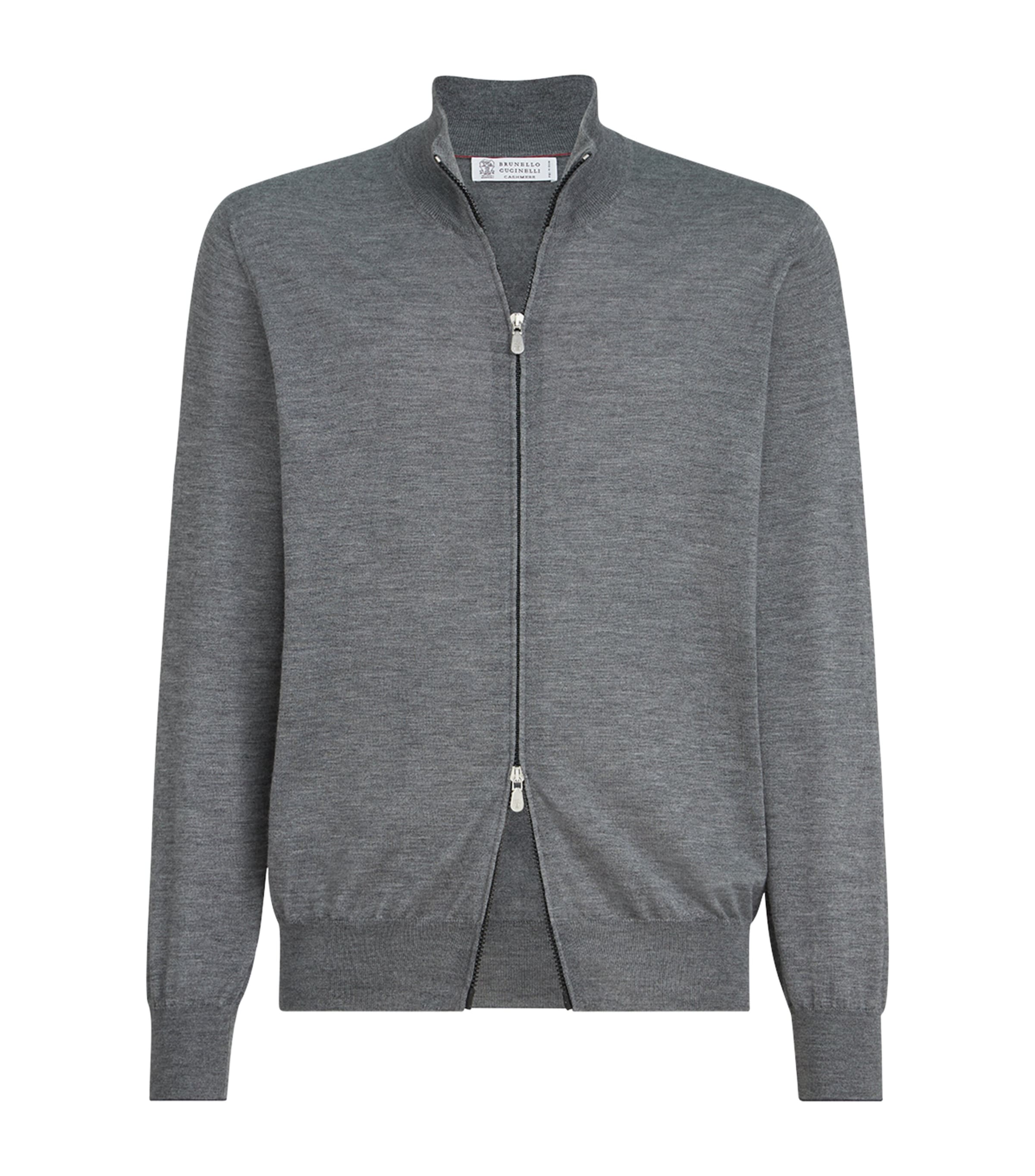 Brunello Cucinelli Mens Cashmere-Silk Cardigan Image 1