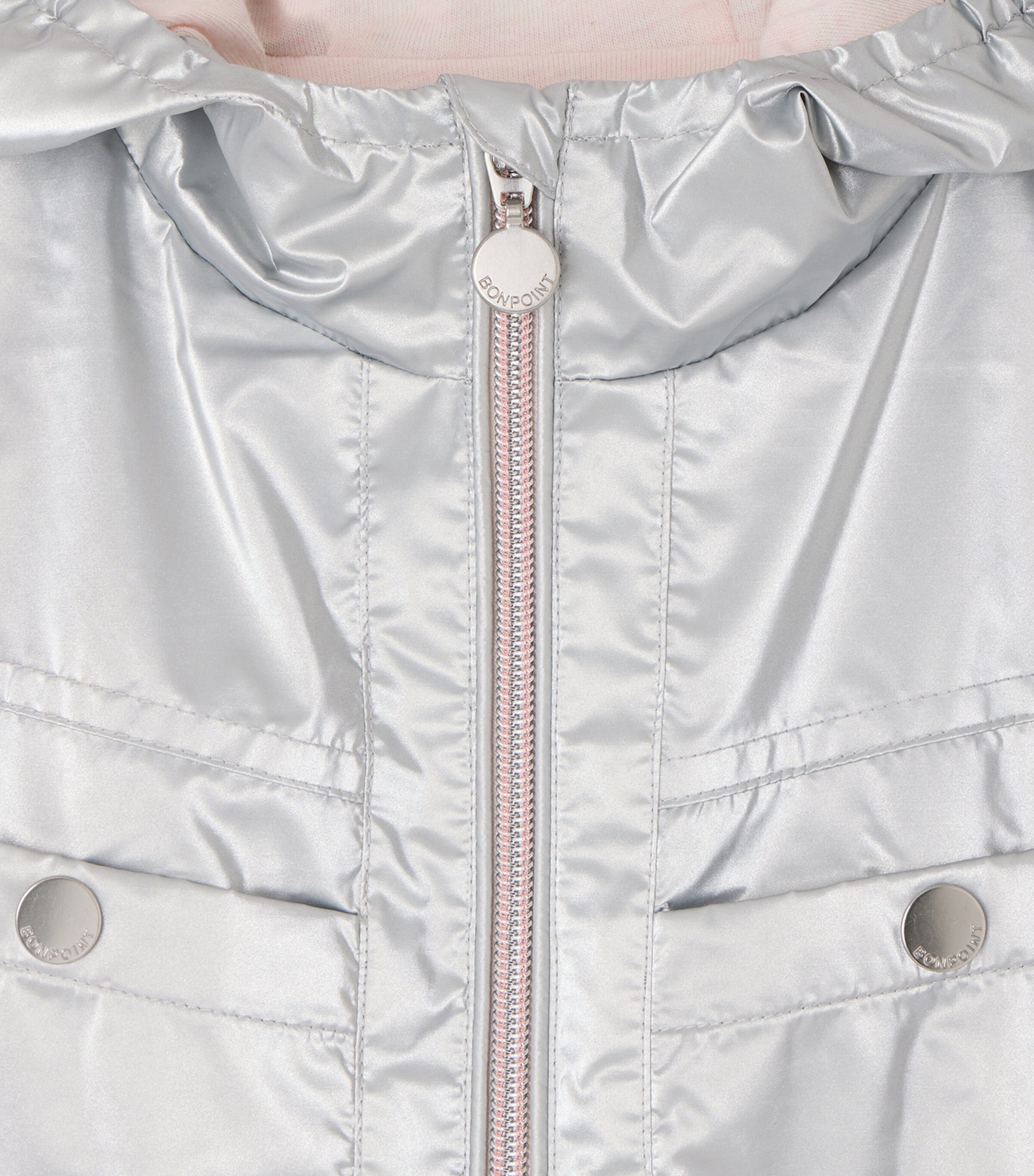 Bonpoint Logo Jacket (10-14 Years) Argent Image 3