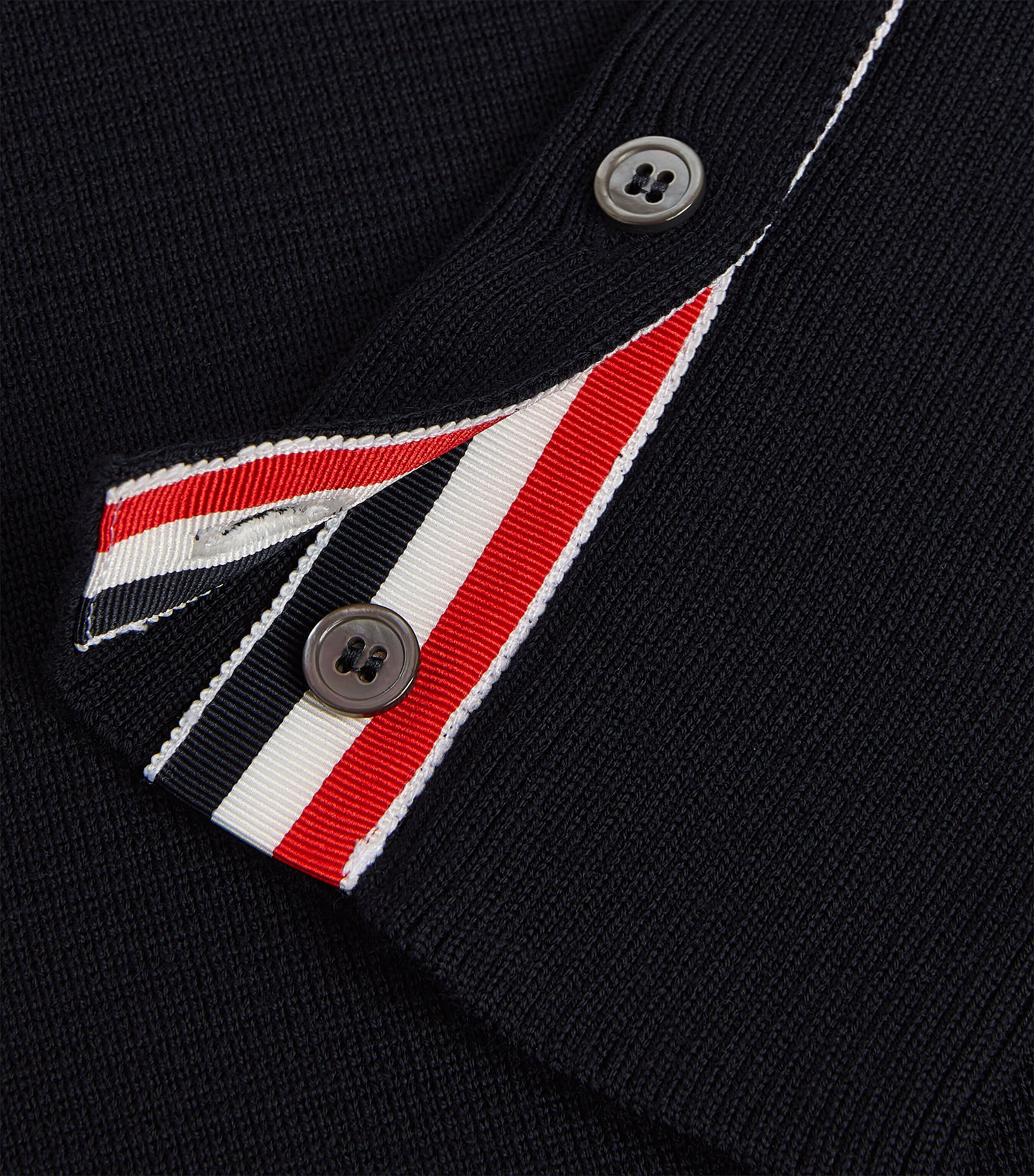 Merino Wool 4-Bar Sweater NAVY Image 5