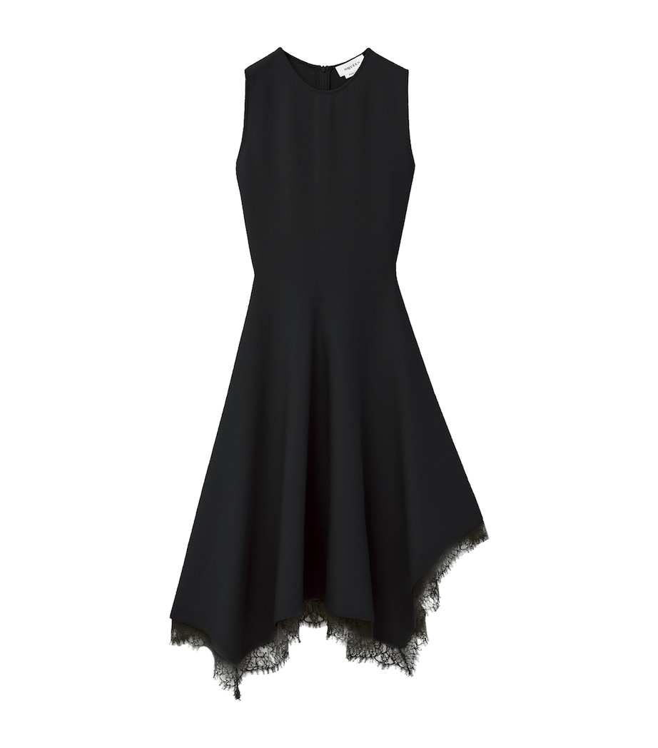 Lace-Trim Asymmetric Midi Dress 1010 Image 1
