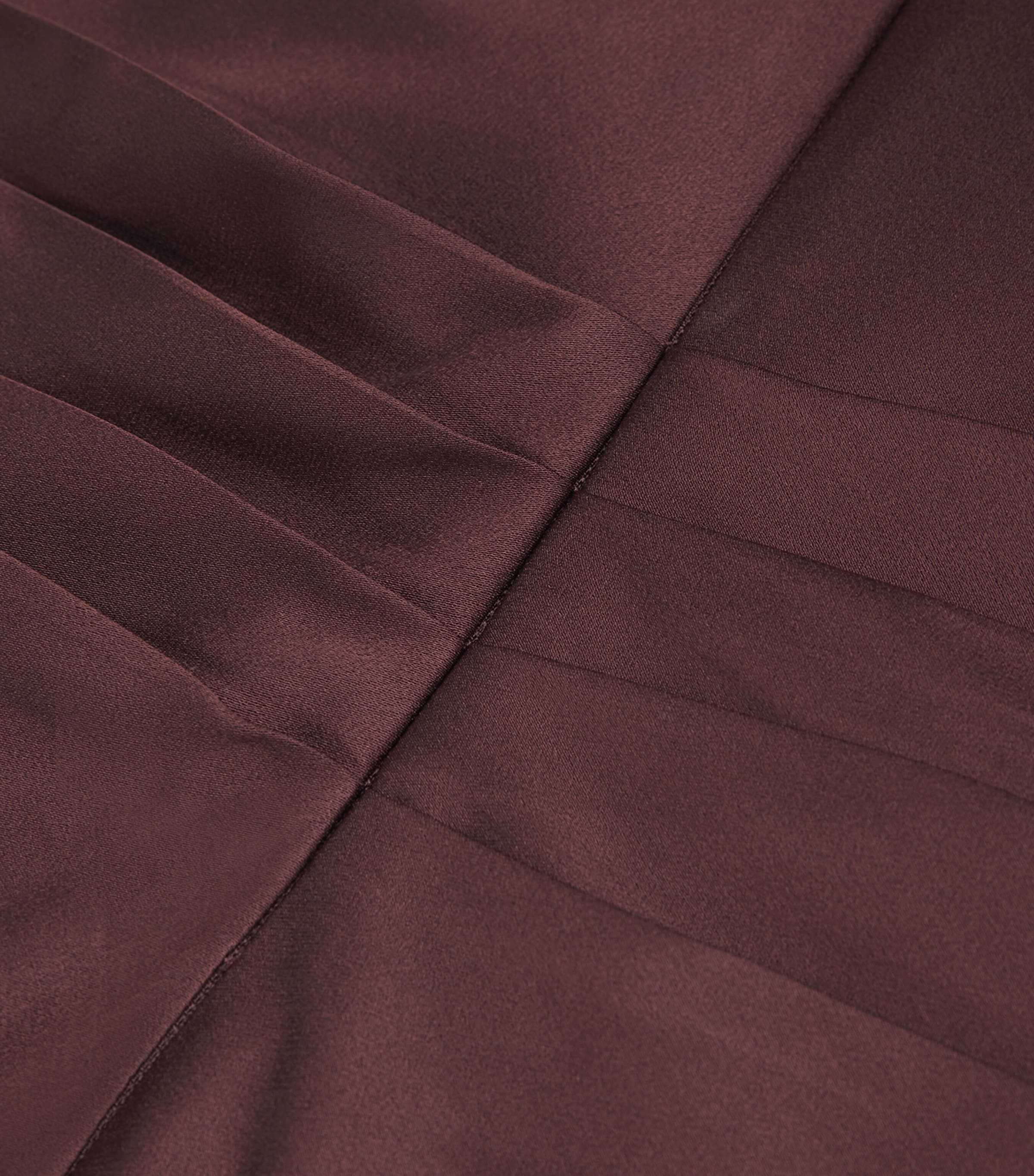 Satin Draped Victoria Blouse MAHOGANY Image 5