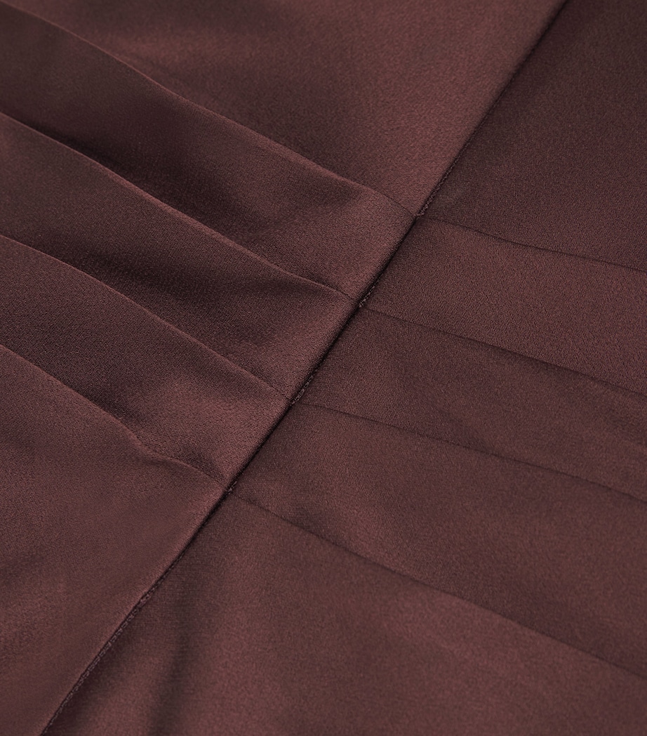 Satin Draped Victoria Blouse MAHOGANY Image 5