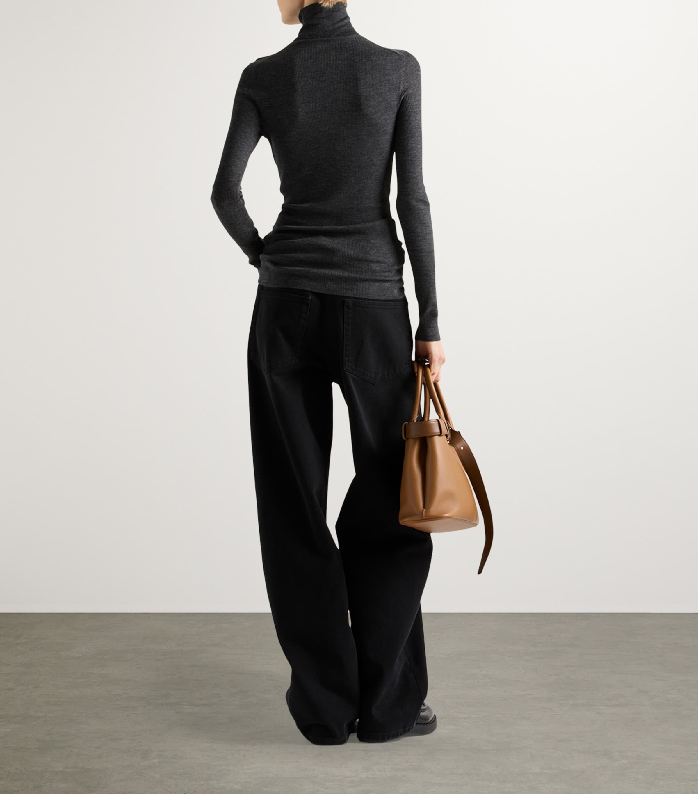 Wool-Blend Logo Rollneck Sweater F0308 Image 4