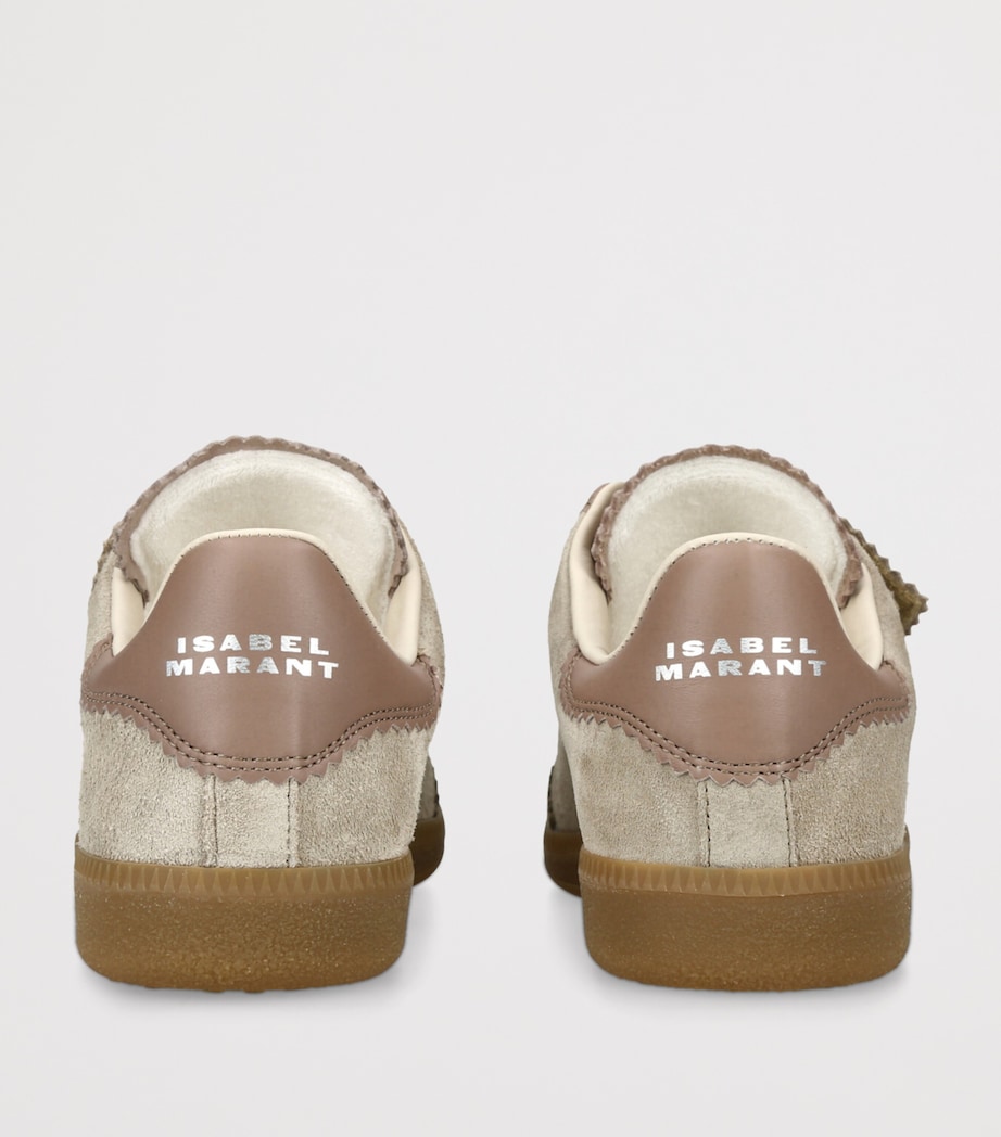 Isabel Marant Suede Velcro Beth Sneakers Taupe Image 4