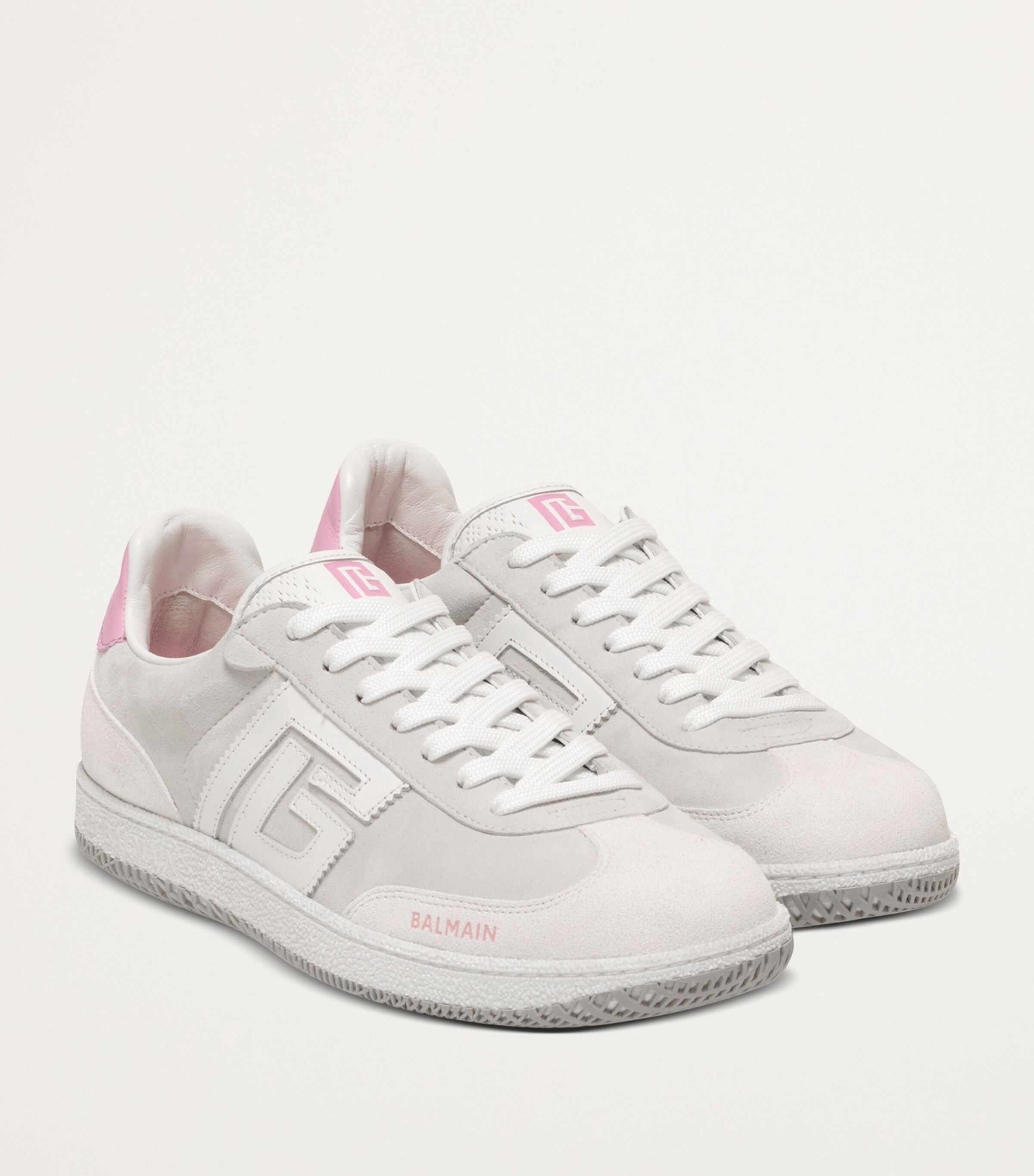 Leather Logo Swan Sneakers OBR ROSE/BLANC Image 2