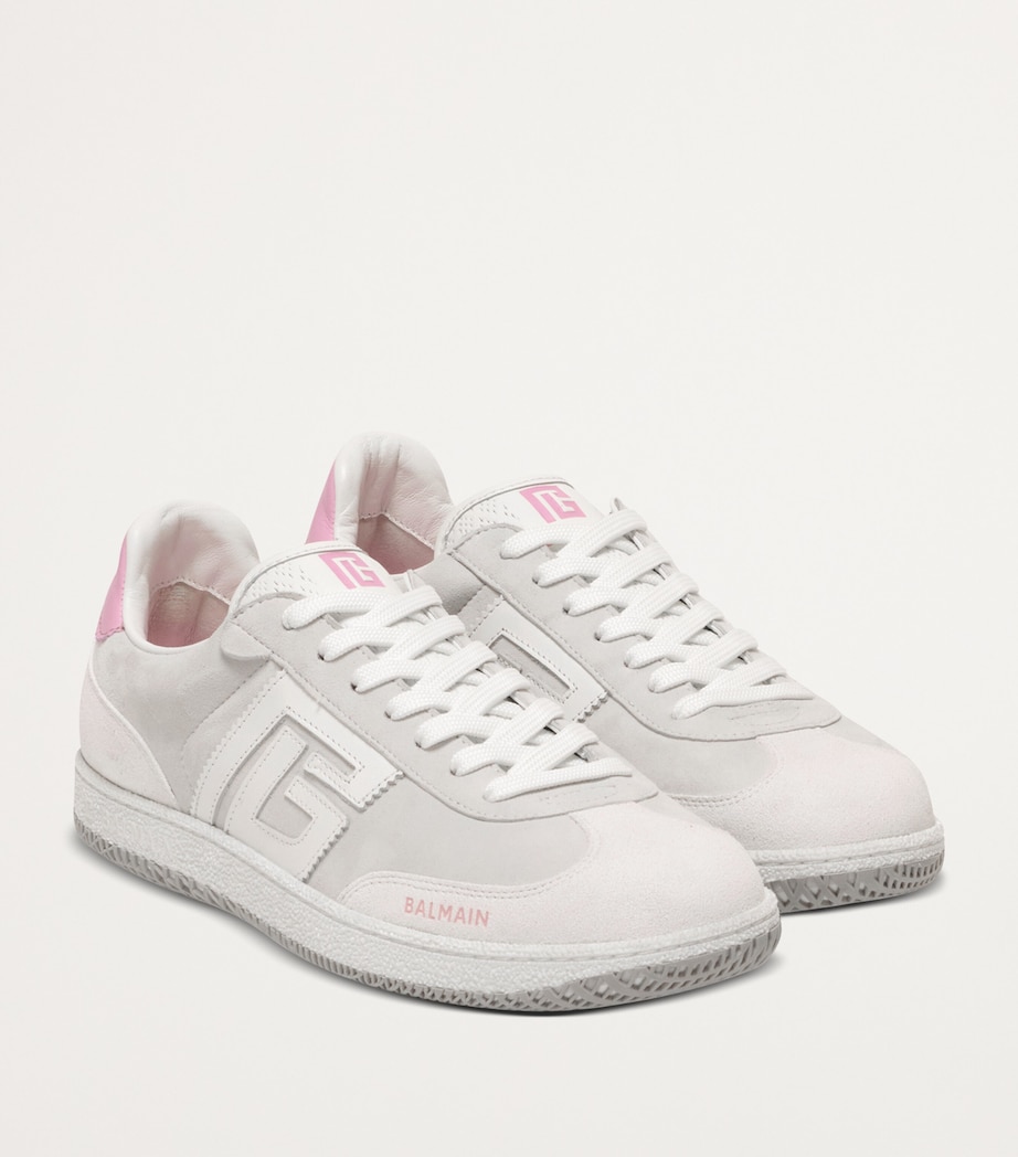 Leather Logo Swan Sneakers OBR ROSE/BLANC Image 2
