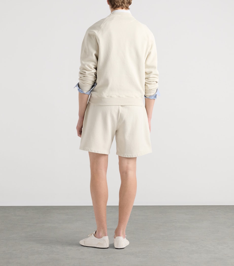Prada Mens Cotton Logo Tab Sweatshirt Neutral Image 5