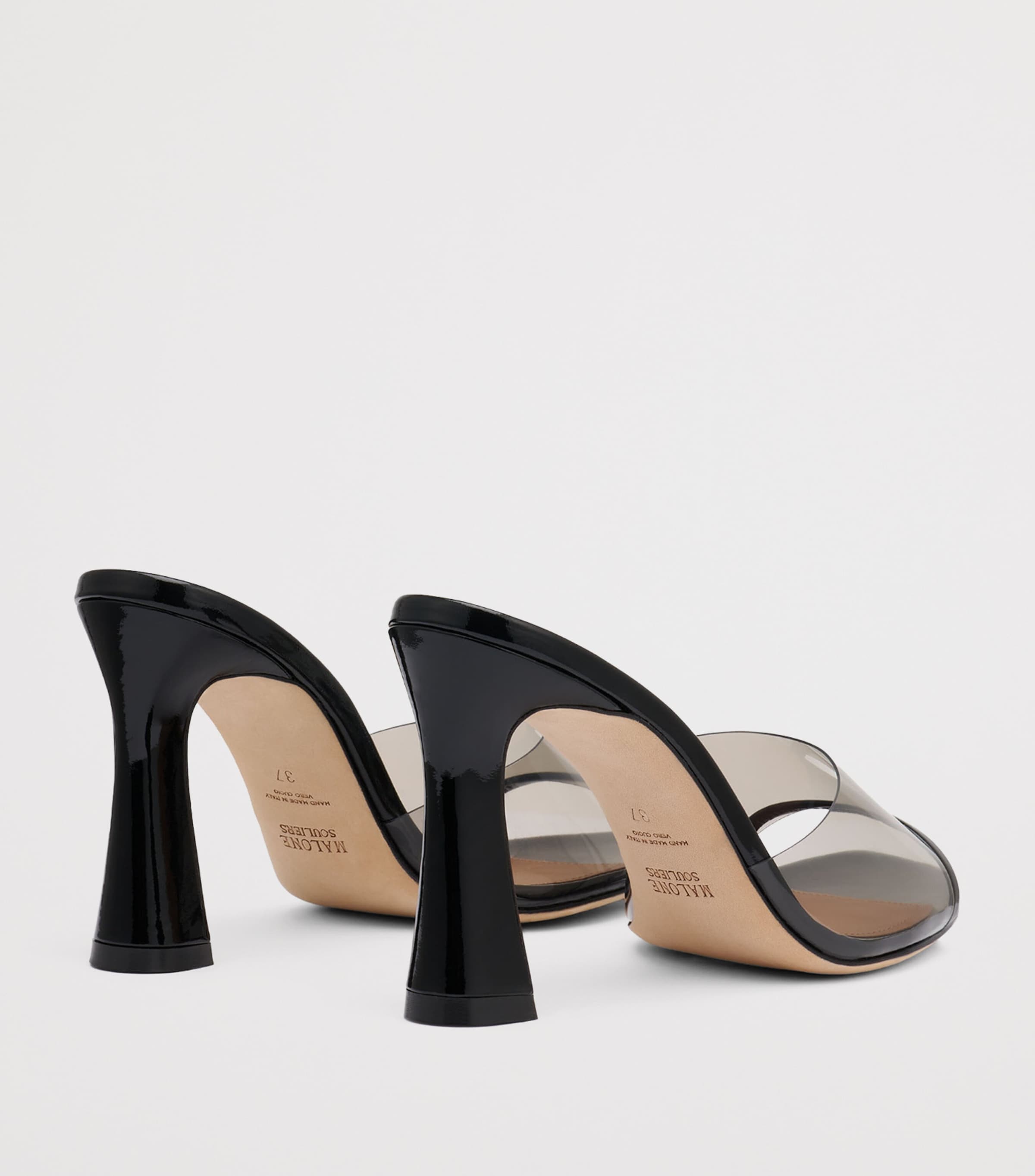Malone Souliers PVC Roxanne Heeled Sandals 90 Black Image 4