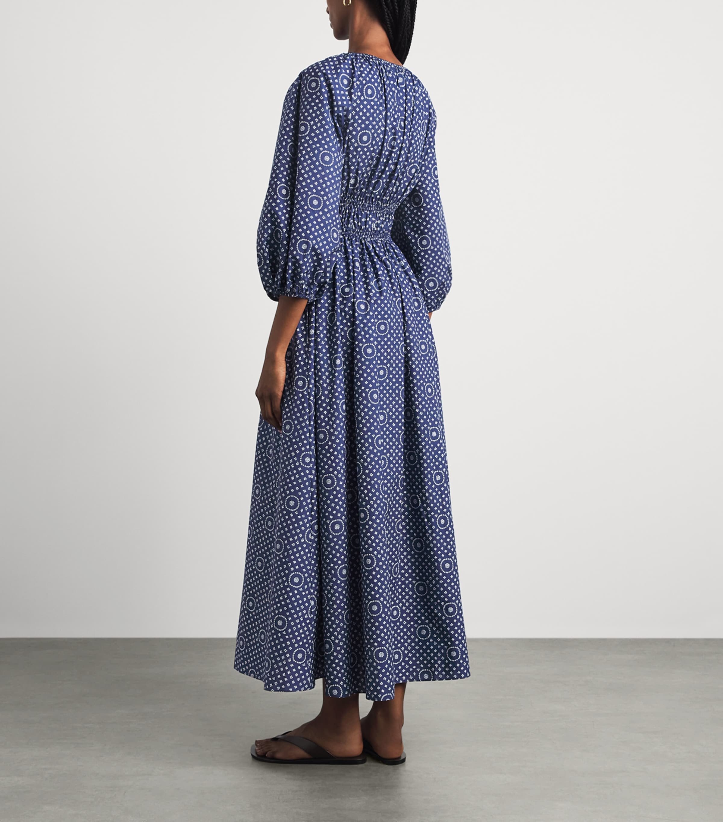 Matteau Womens Organic Cotton Paisley Maxi Dress Bluebellblu Image 4