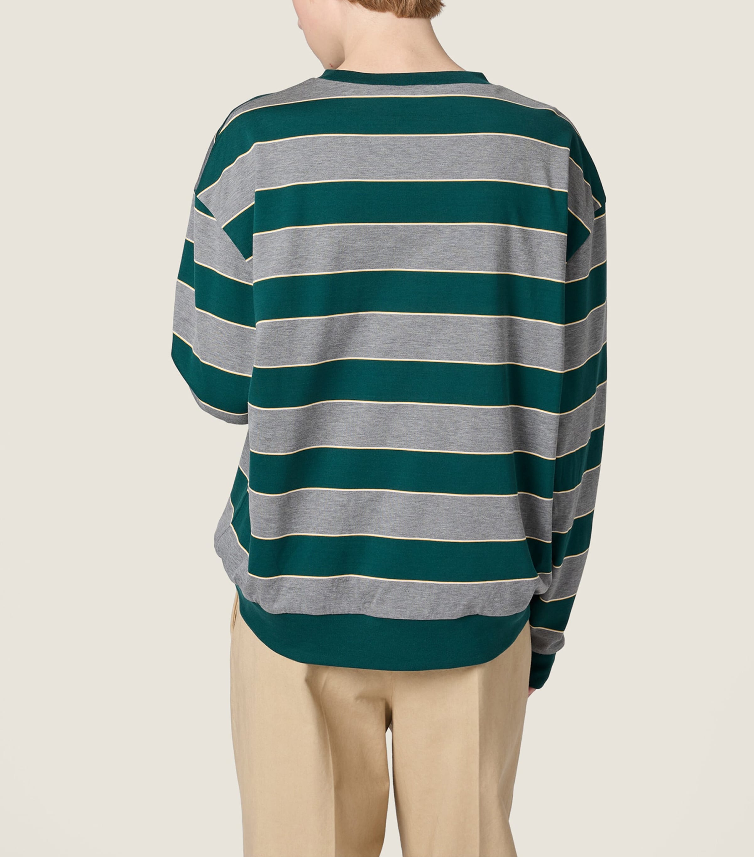 Miu Miu Womens Cotton Stripe Sweatshirt Image 3