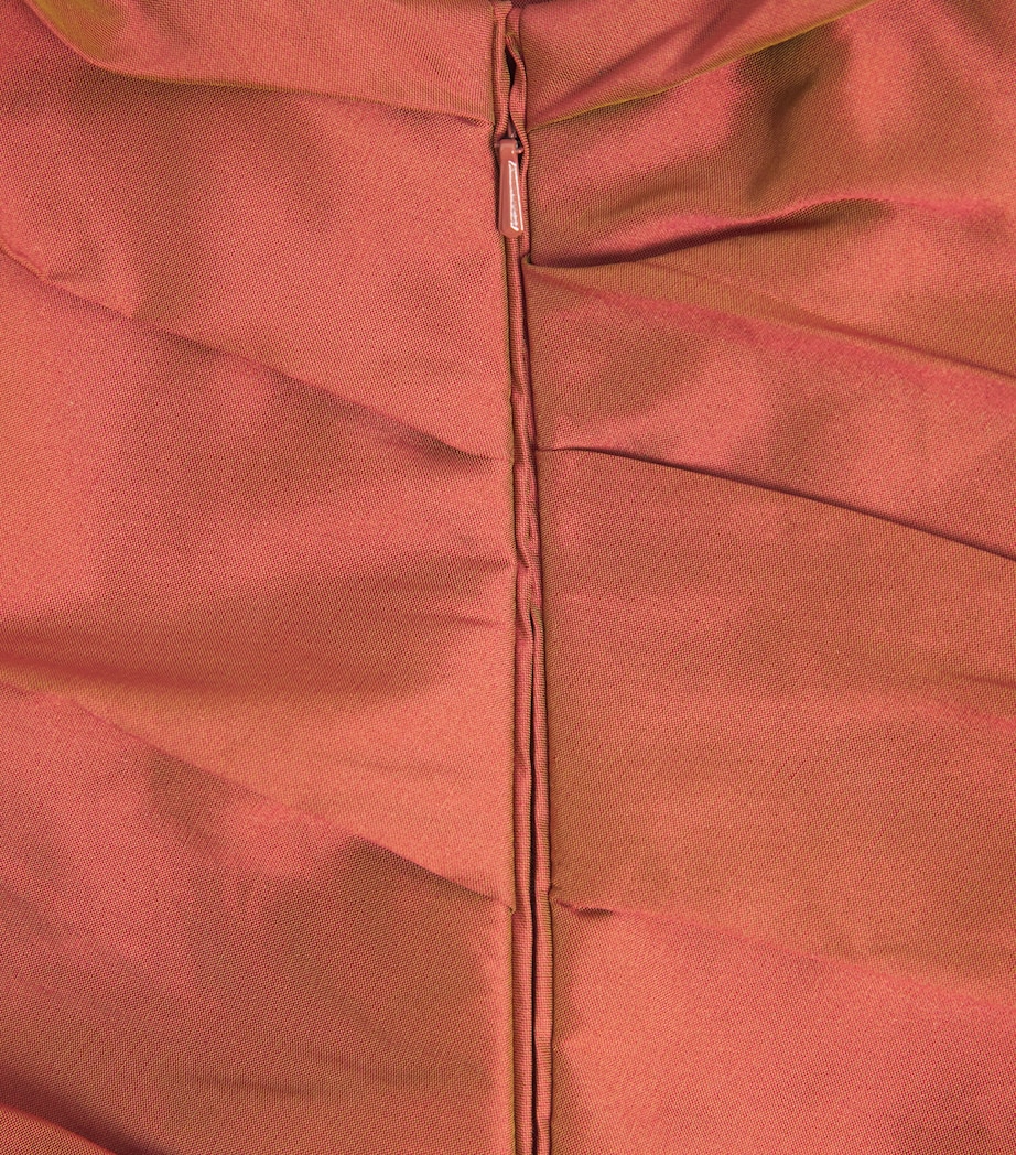 Taffeta Asymmetric Rasia Gown T1055 DARK ORANGE Image 5