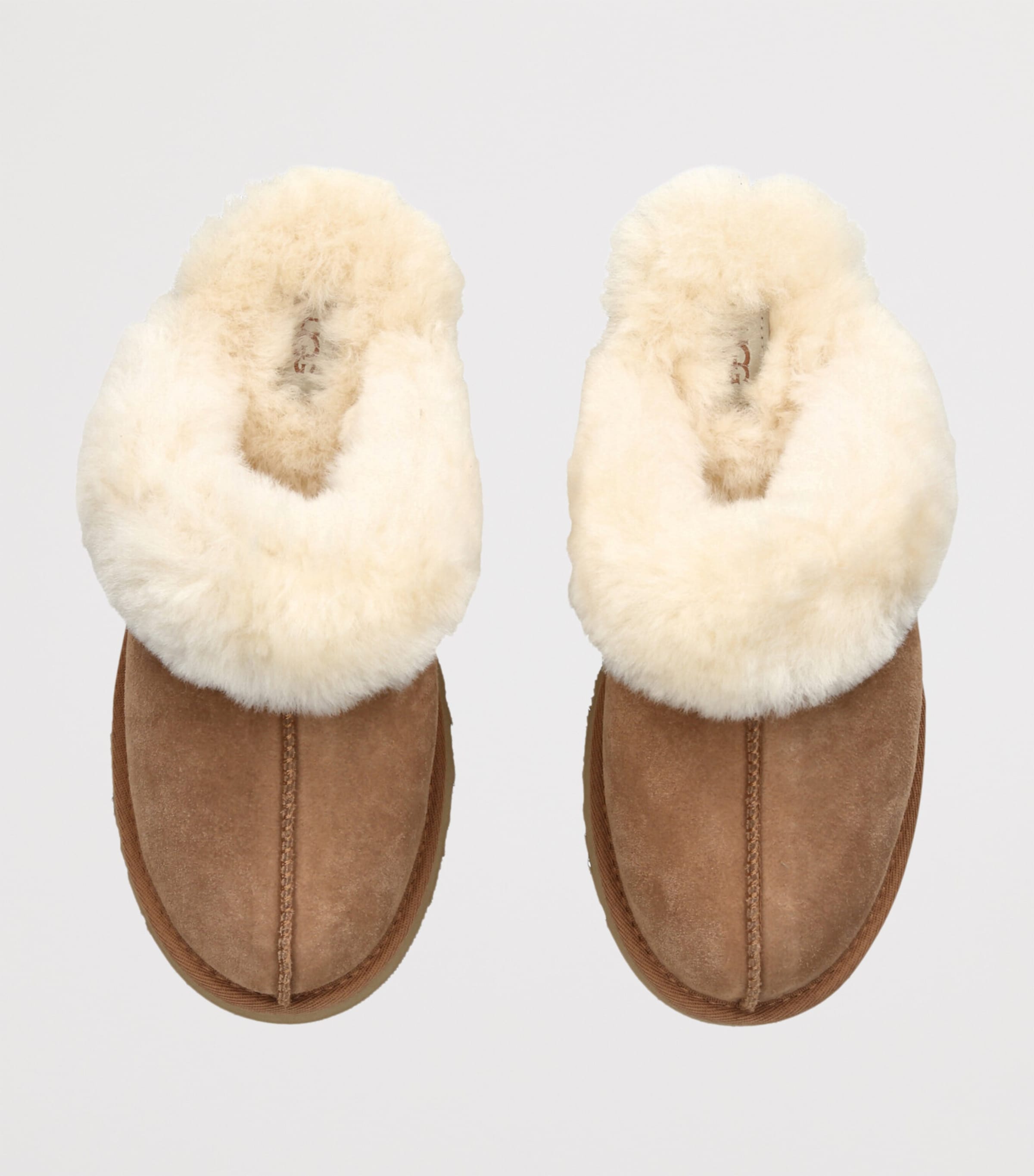 Suede Disquette Slippers BROWN Image 4