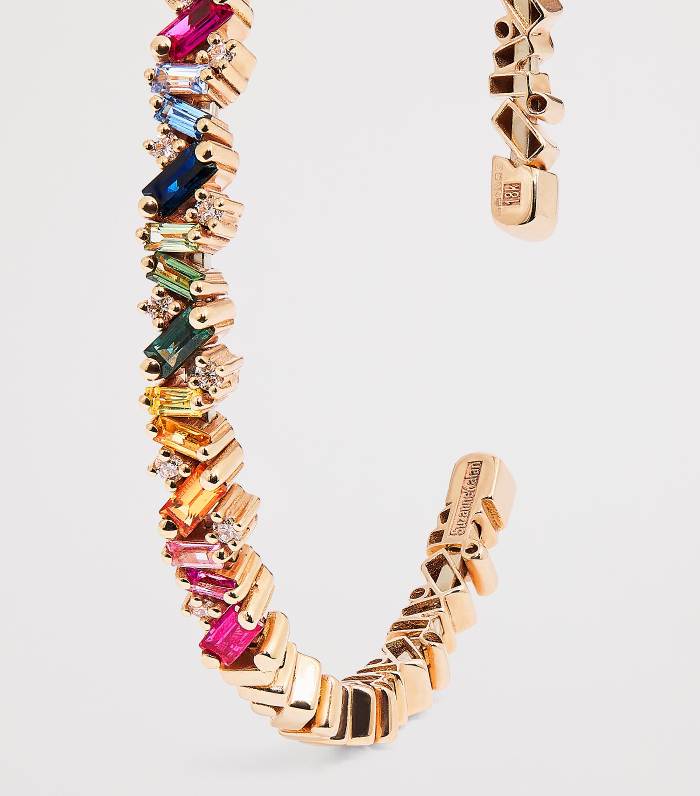 Suzanne Kalan Rose Gold, Diamond and Sapphire Rainbow Frenzy Bangle Rg/rs Image 4