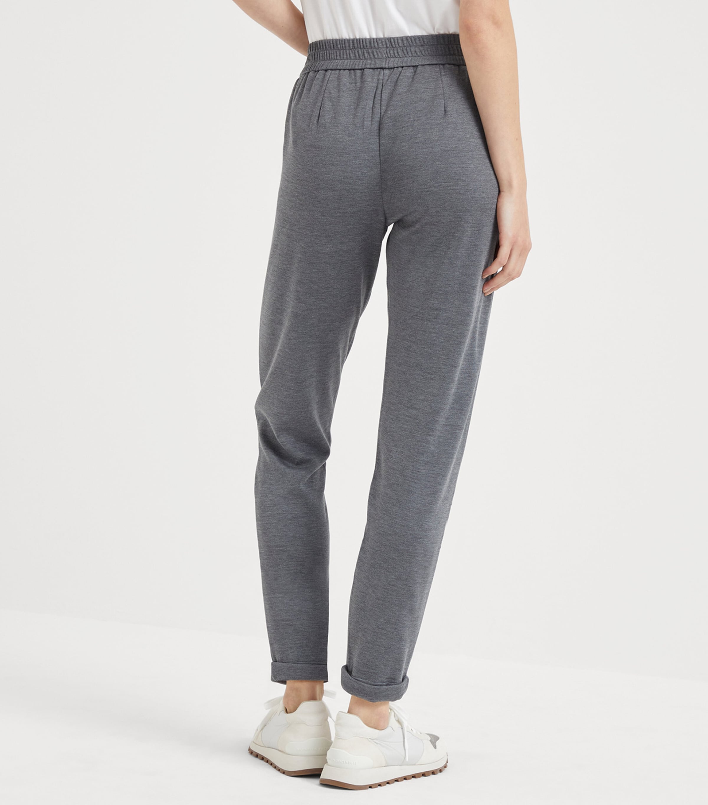 Cotton-Blend Drawstring Sweatpants C572 Image 3