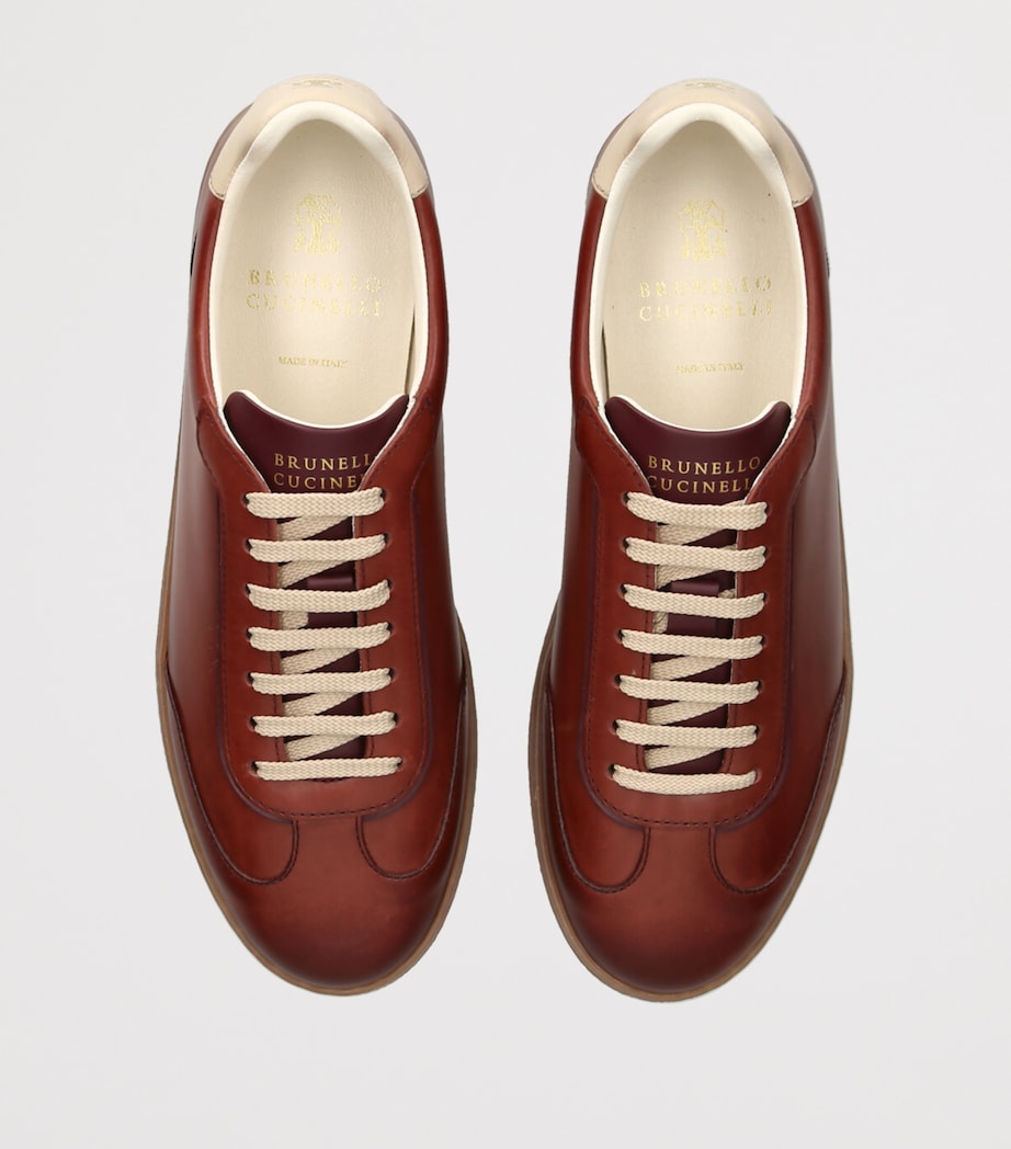 Leather Sneakers WINE Image 4