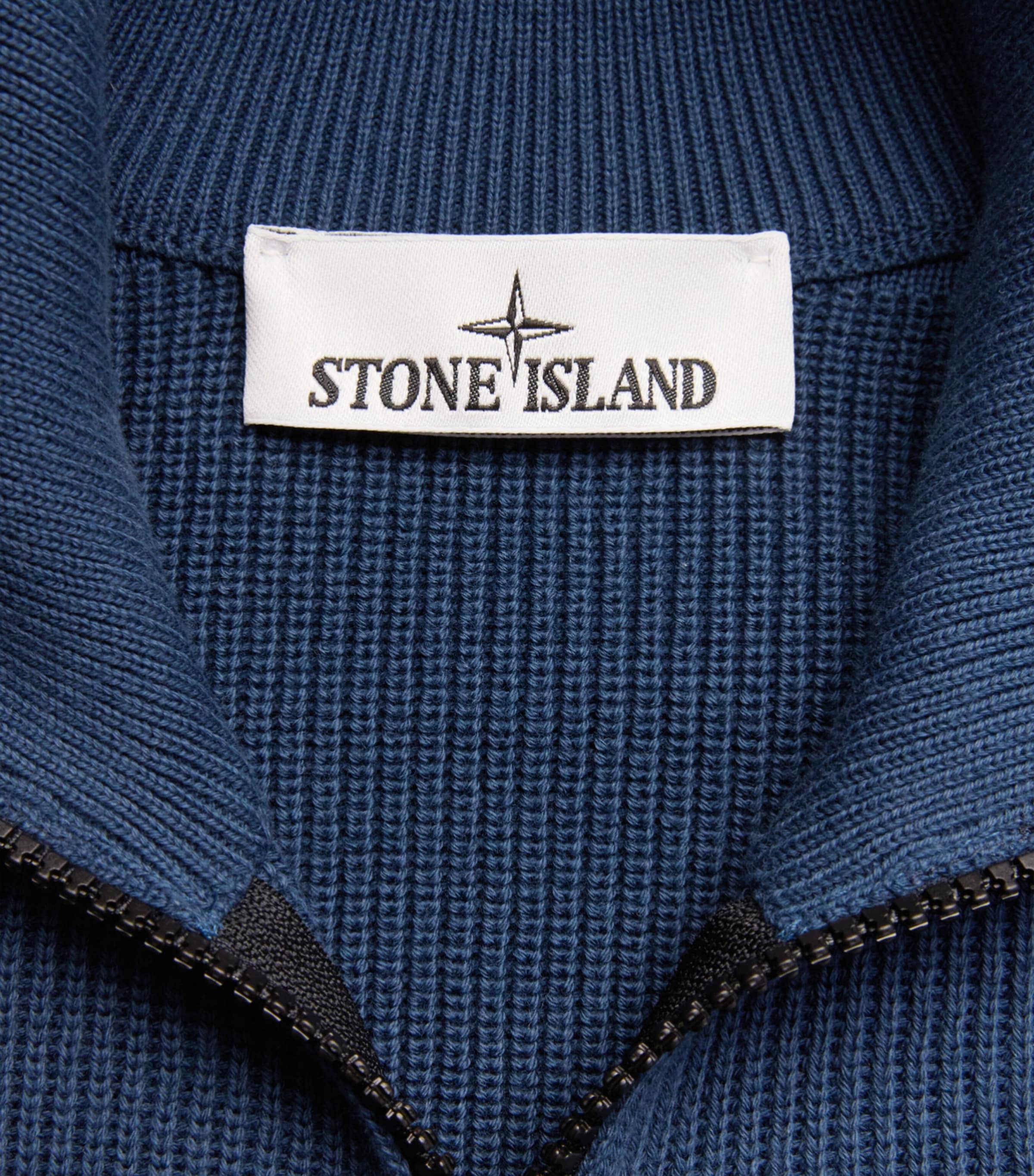 Stone Island Mens Cotton Zip-Up Cardigan Image 6