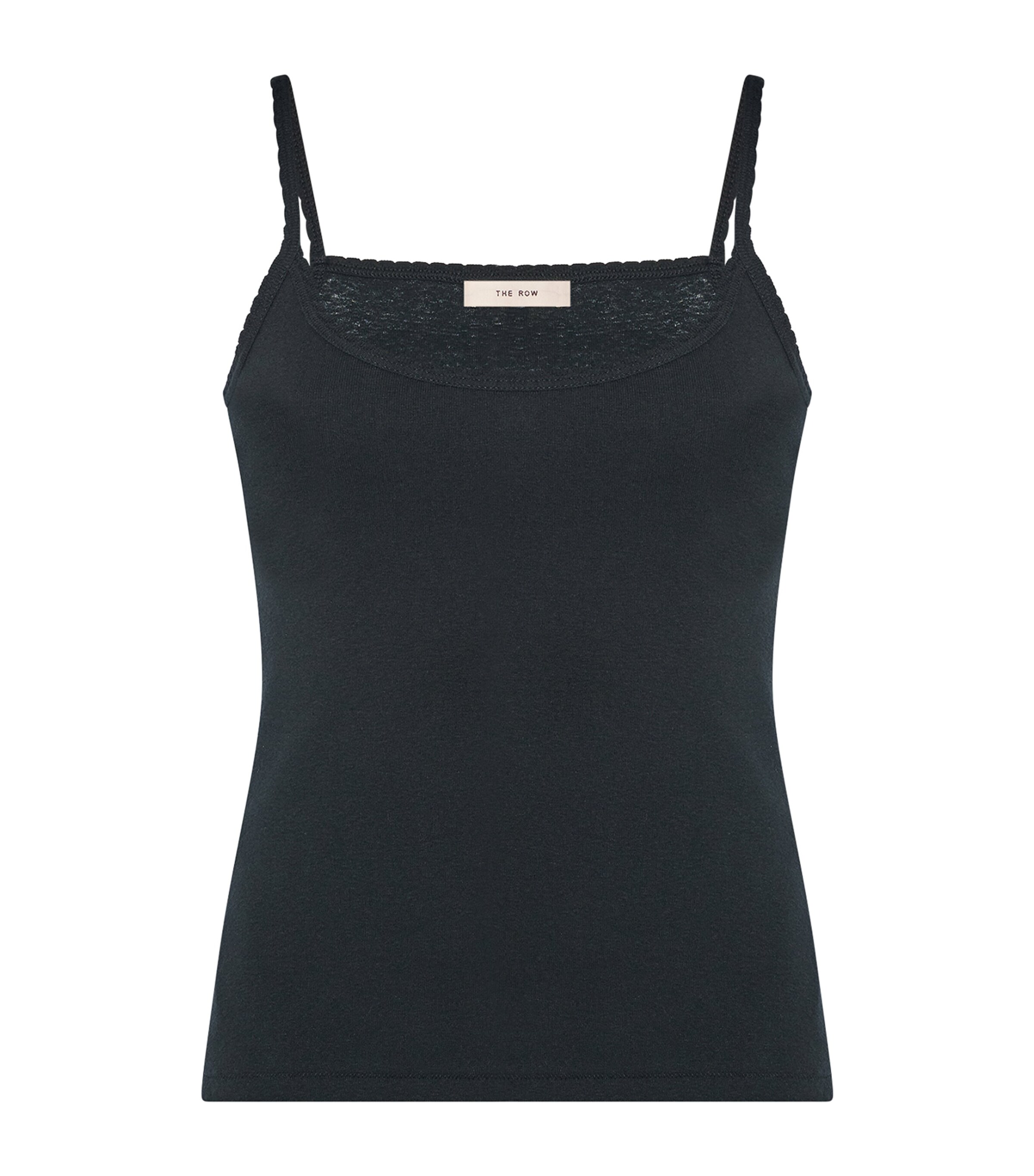 The Row Womens Denzel Cotton Tank Top Black Image 1