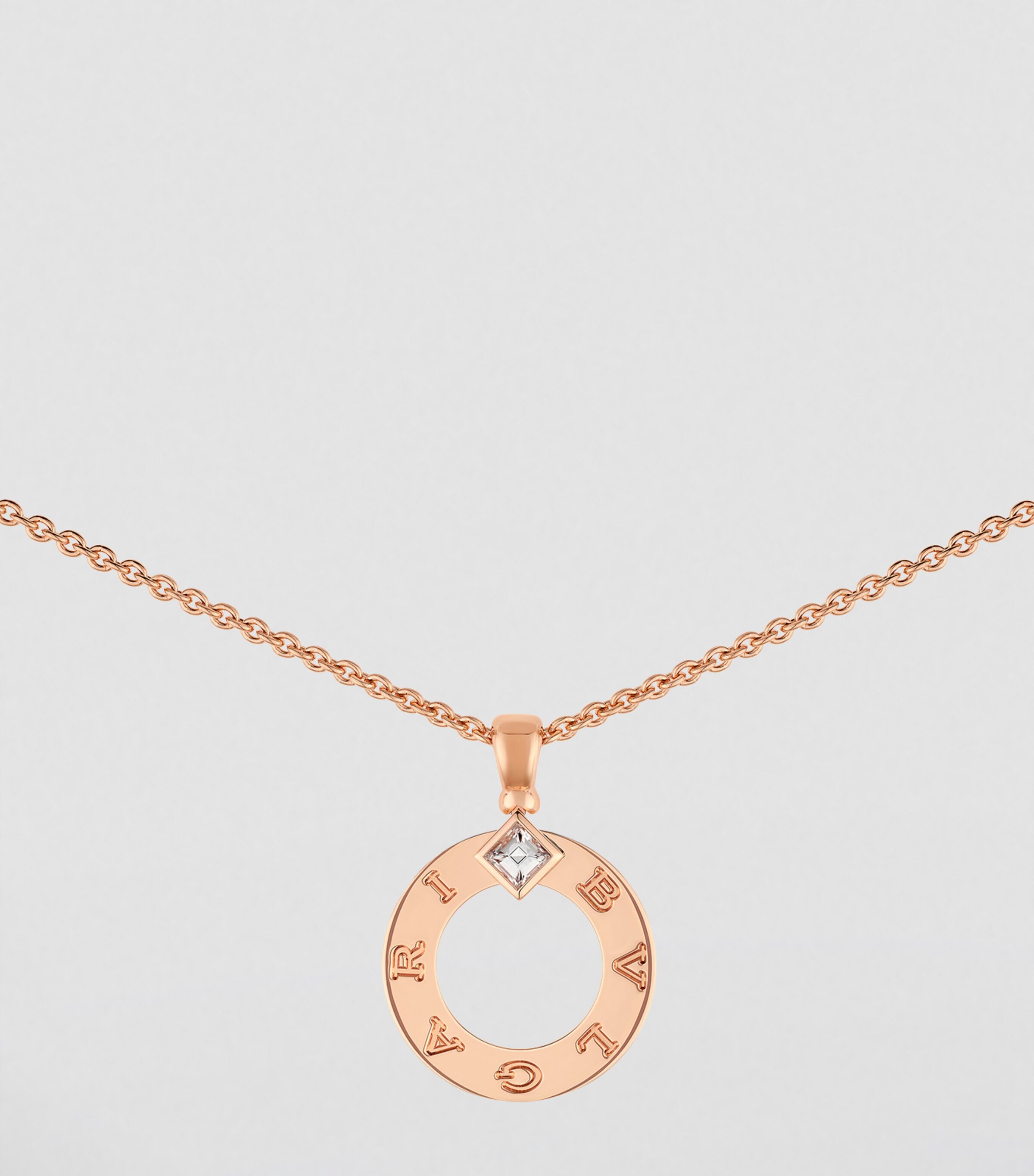 Rose Gold and Diamond BVLGARI BVLGARI Necklace ROSE GOLD Image 9