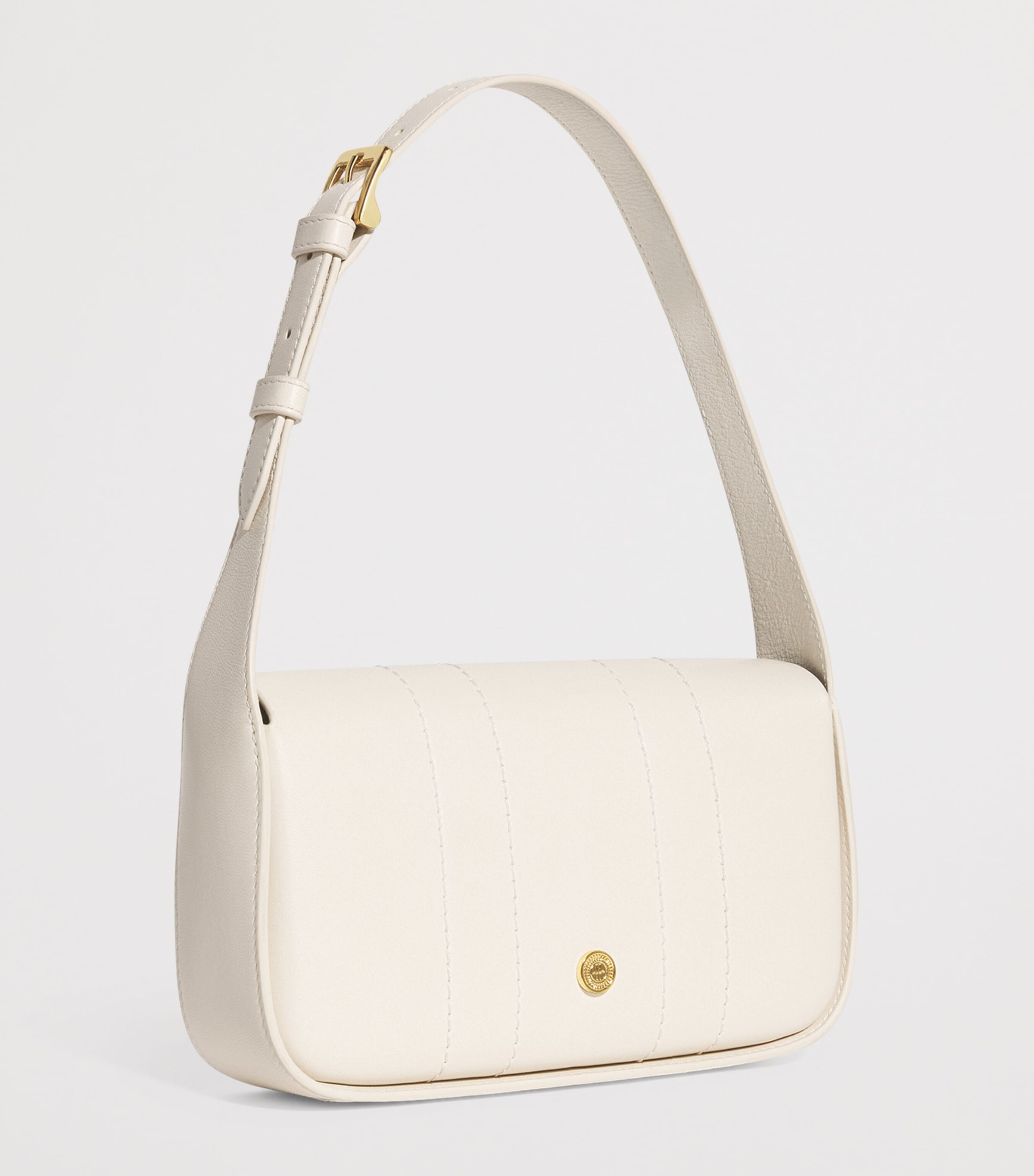 Harrods Leather Baguette Bag Birch Image 3