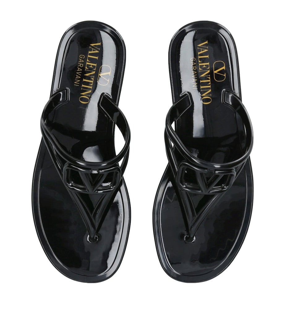 VLOGO Flip Flops BLACK Image 3
