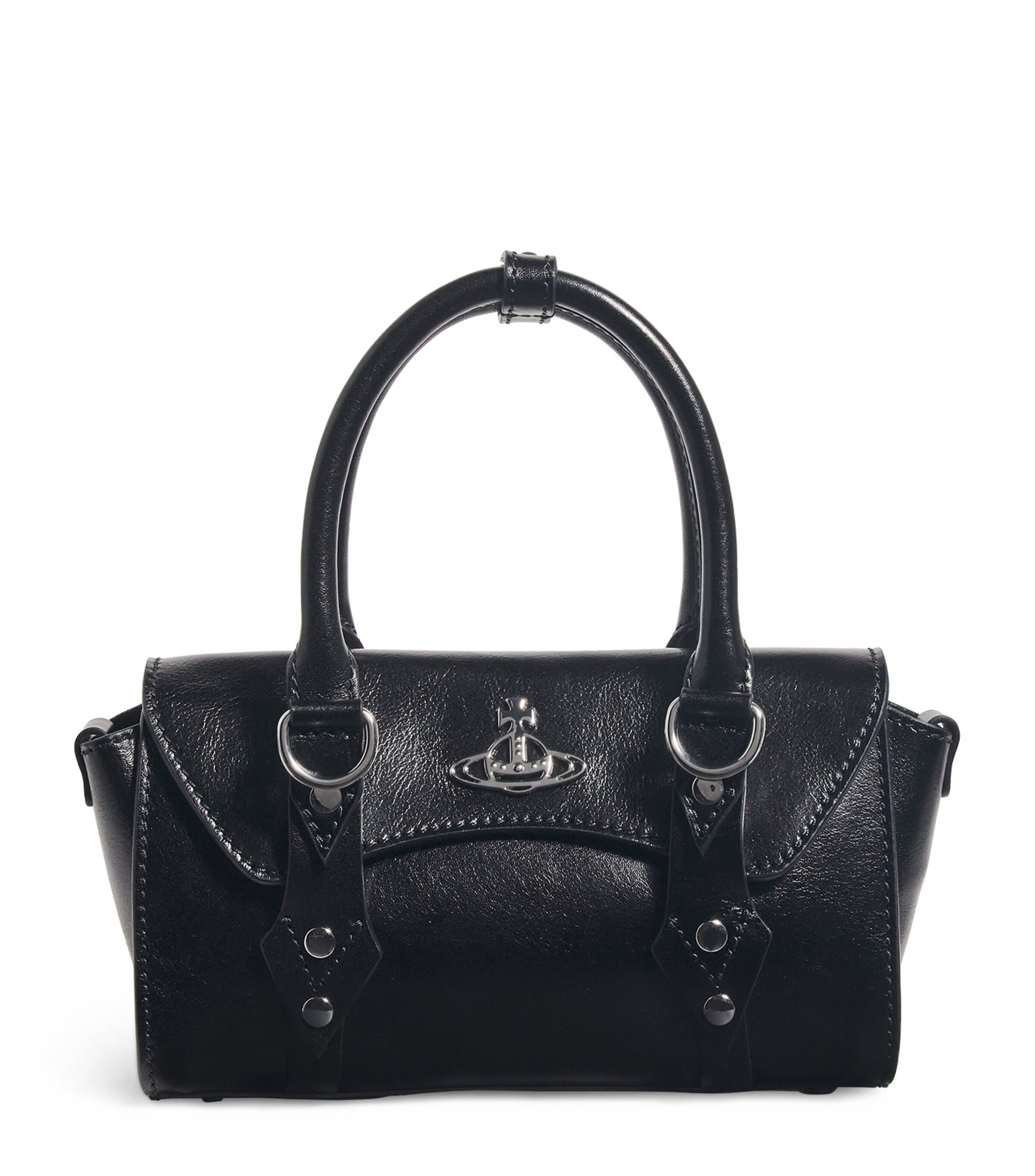 Vivienne Westwood Black Mini Croc-Embossed Leather Bettina Vivienne Westwood Black Mini Croc-Embossed Leather Bettina