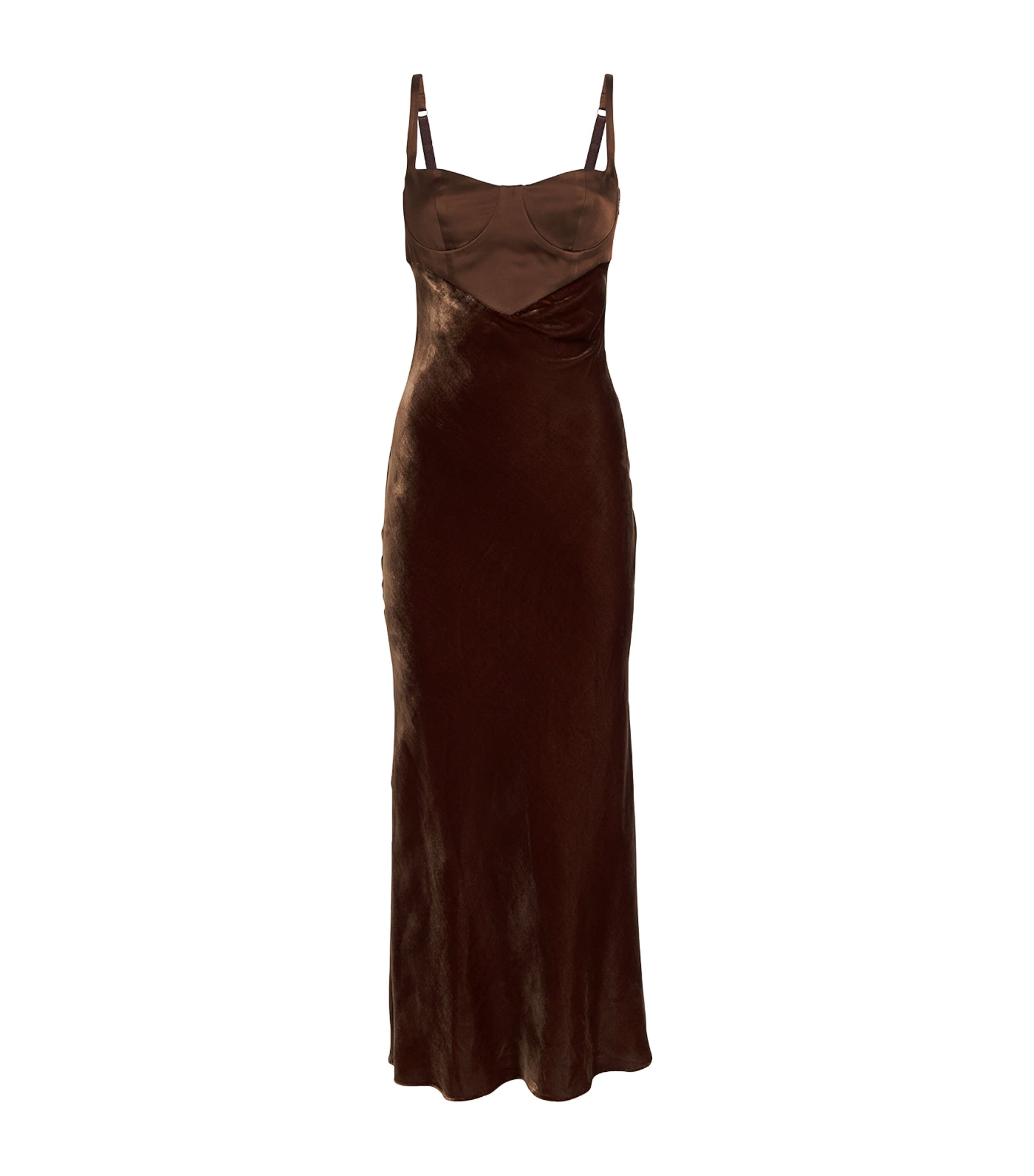 Shop Anna October Carla Midi Dress In Brown