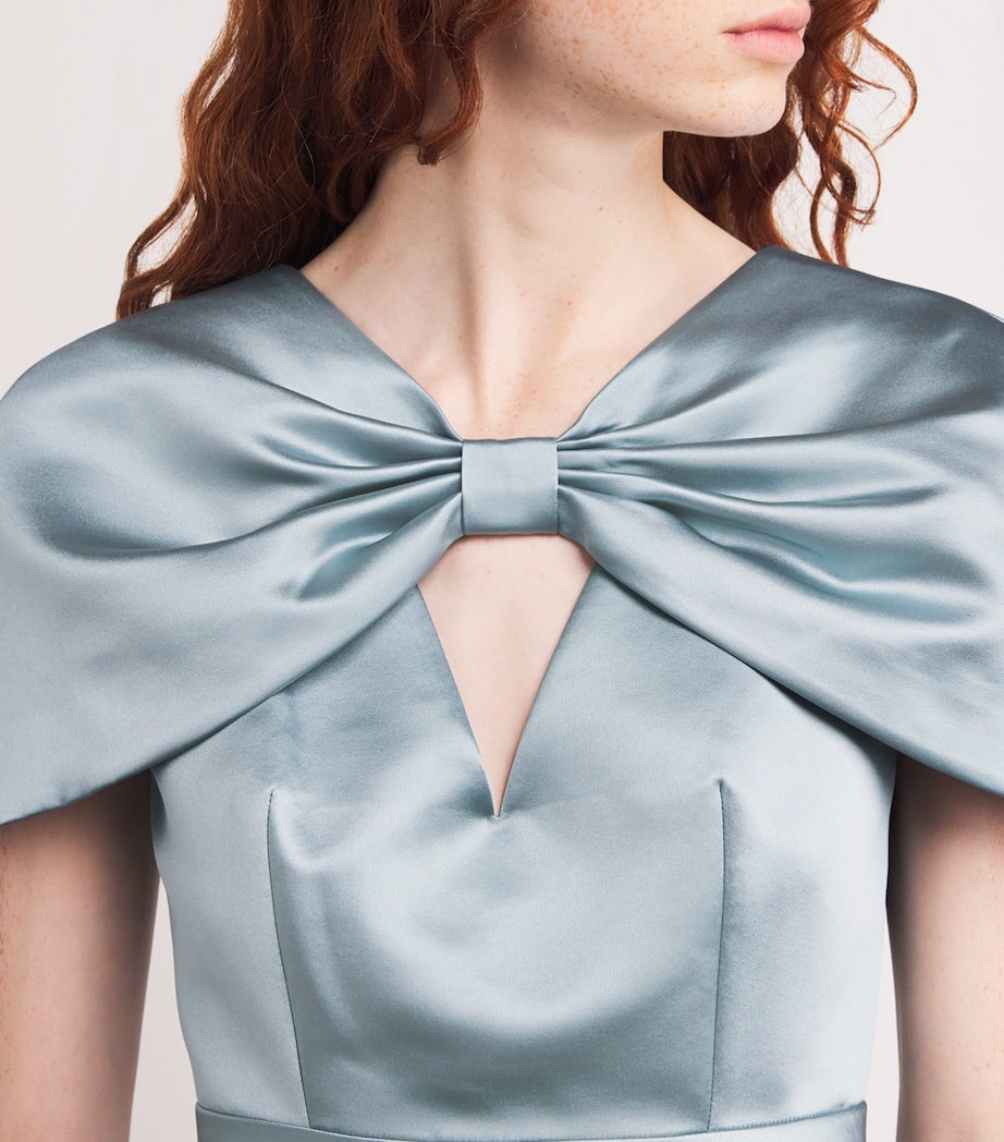 Satin Bow Anita Maxi Dress POWDER BLUE Image 6