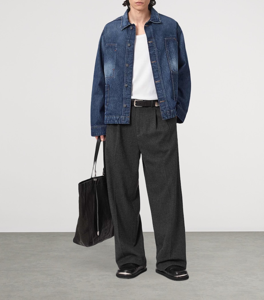 AllSaints Mens Mukesh Denim Jacket Dark Indigo Image 5