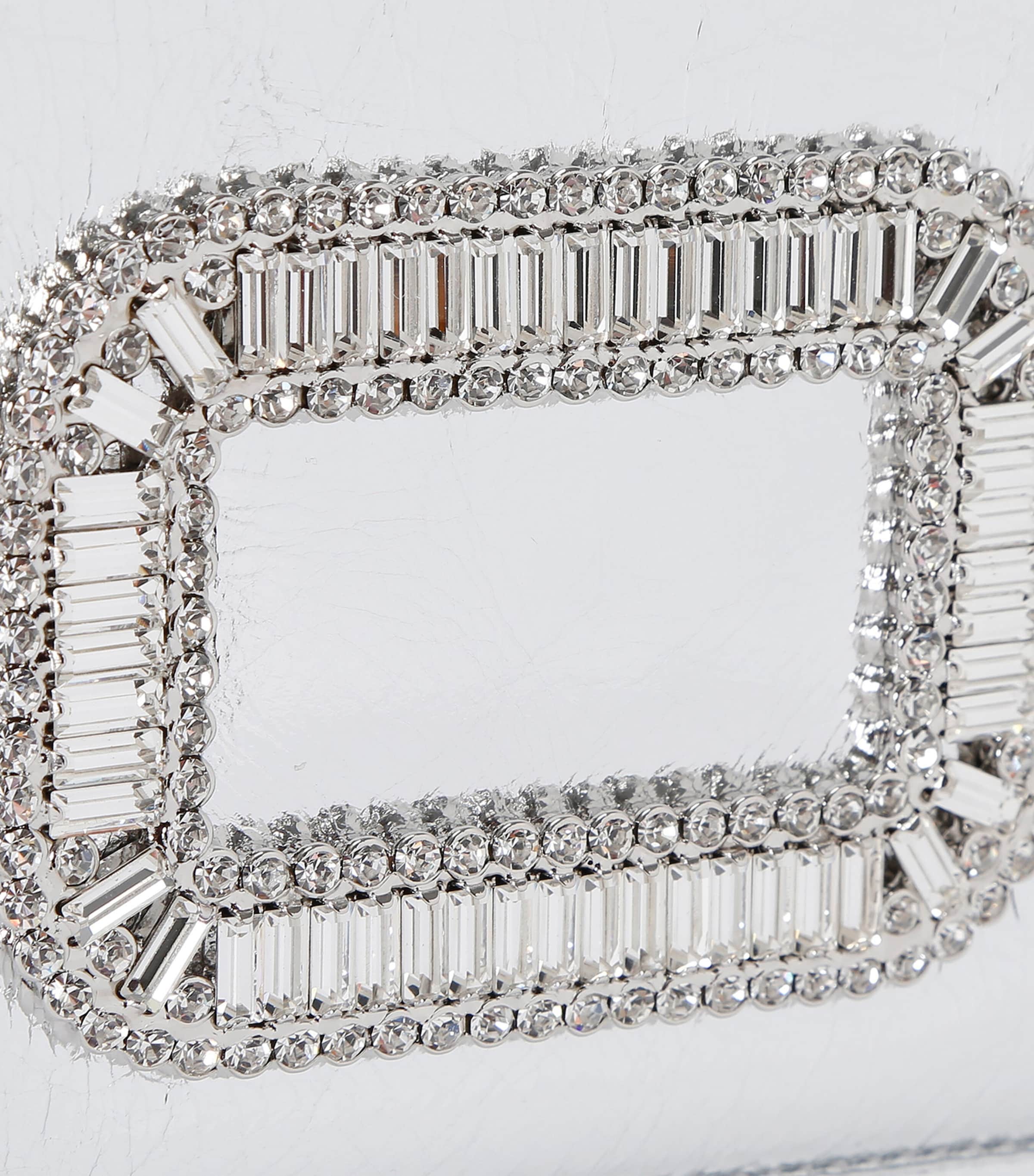 Roger Vivier Micro Metallic Pilgrim Top-Handle Bag Silver Image 3